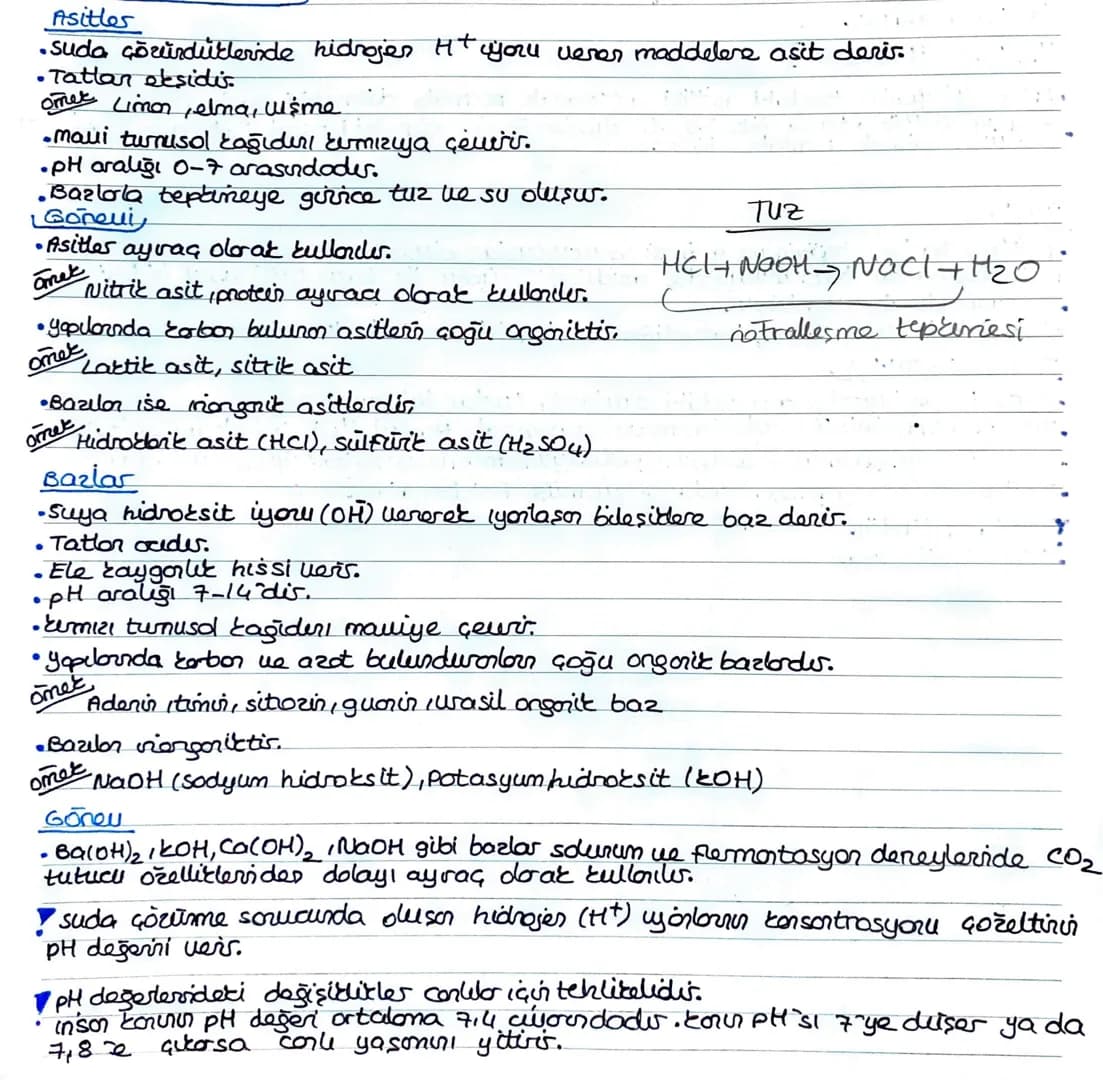 Asitles
.suda çörürdükleride hidrojen H+ yoru verer maddelere asit derir..
• Tatlar eksidi
omnet Limon, elma, wisme
•Maui turnusol Ɛağıdır, 