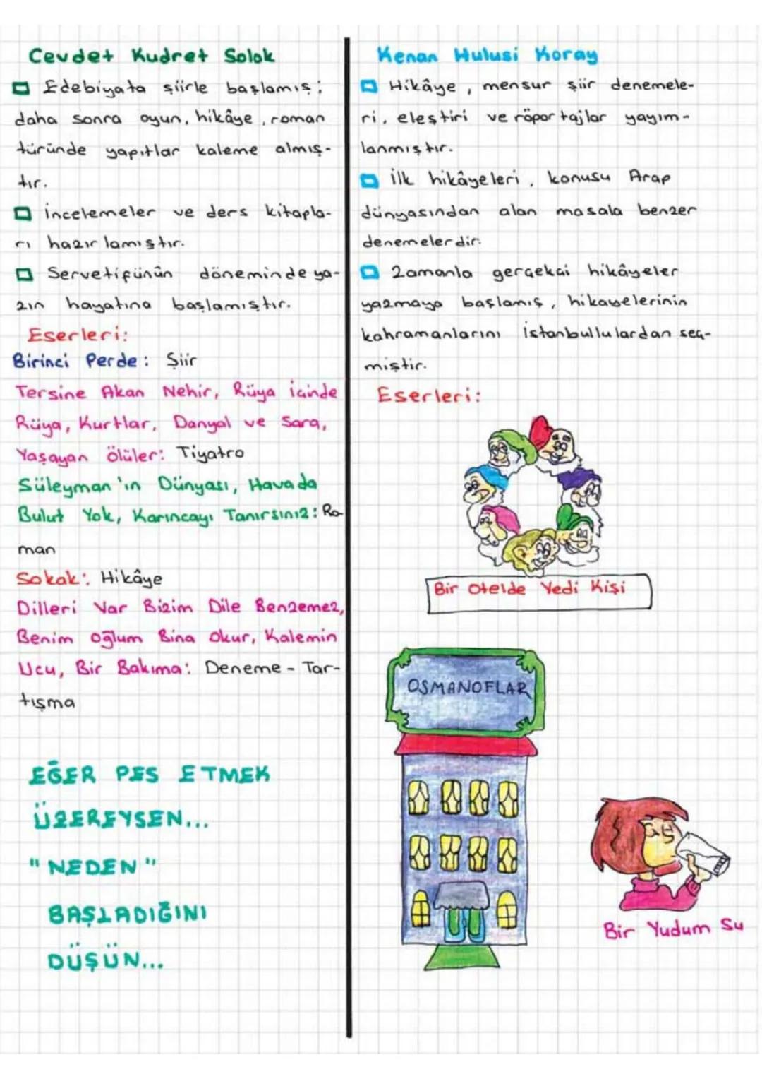 Yedi
Meşaleciler

✓ ilkelerini, "samimilik, içtenlik, canlılık, devamlı yenilik" şek-
linde açıklayan topluluk, yeni bir edebiyat farklı bir