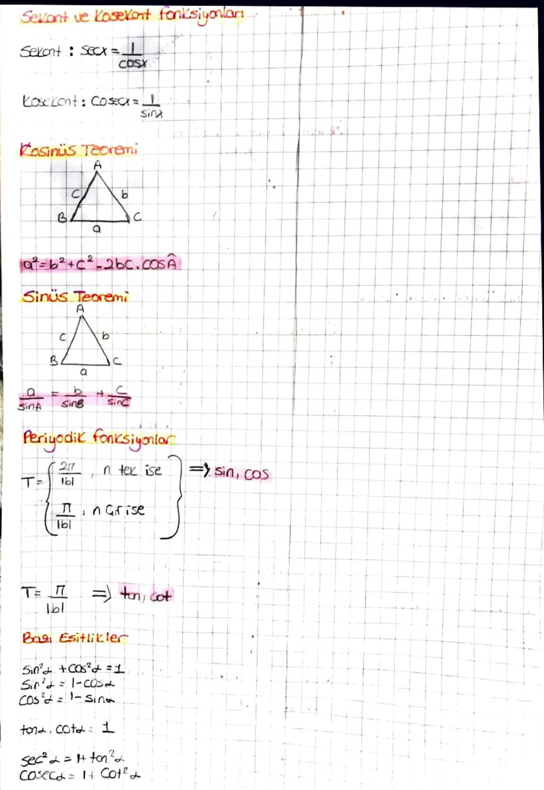 TRIGONOMETRI
tan = Vorsik.
Komsuk
Kosinus Fonksiyonu
COS Komsuk.
hipotenus
Korsuk.
Sin = Karsi
hipotenus
COS= Kambu
hipotenss
Cot = komsuk.
