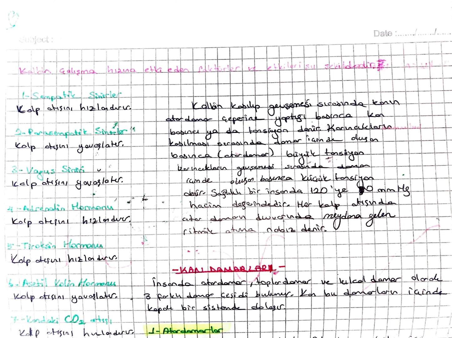 Subject:
Kalbin, Galışma hızına etki eden faktorler bo
1- Sempatik Sinitler
Kalp atışını hızlandırıc
2- Paraserapatik
Sinter
Kolp atışını go