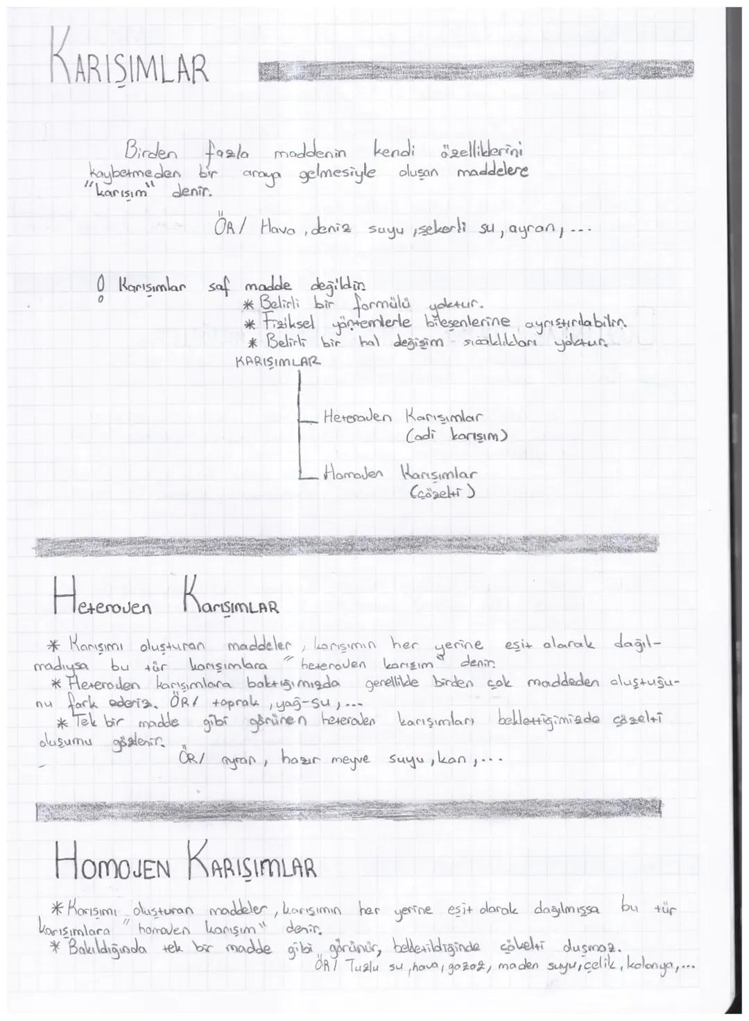 # KARIŞIMLAR

Birden fazla maddenin kendi özelliklerini
kaybetmeden bir araya gelmesiyle oluşan maddelere
"karışım" denir.

ÖR/ Hava, deniz 