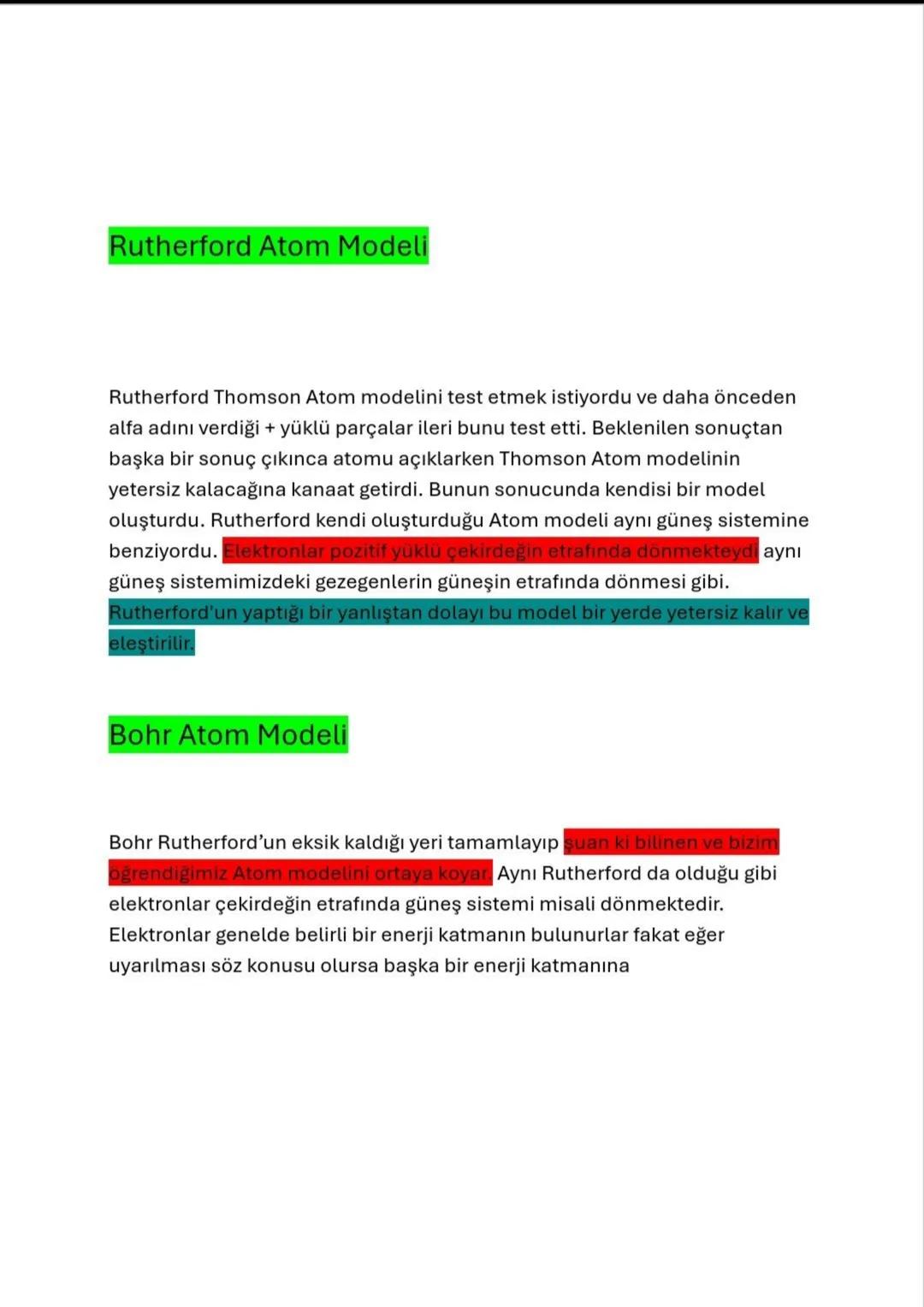 ATOM MODELLERİ
Atom teorimi yaklaşık olarak iki bin yıl önce Democritus tarafından ortaya
konulmuştur fakat o zamanlar atomun varlığı kanıtl