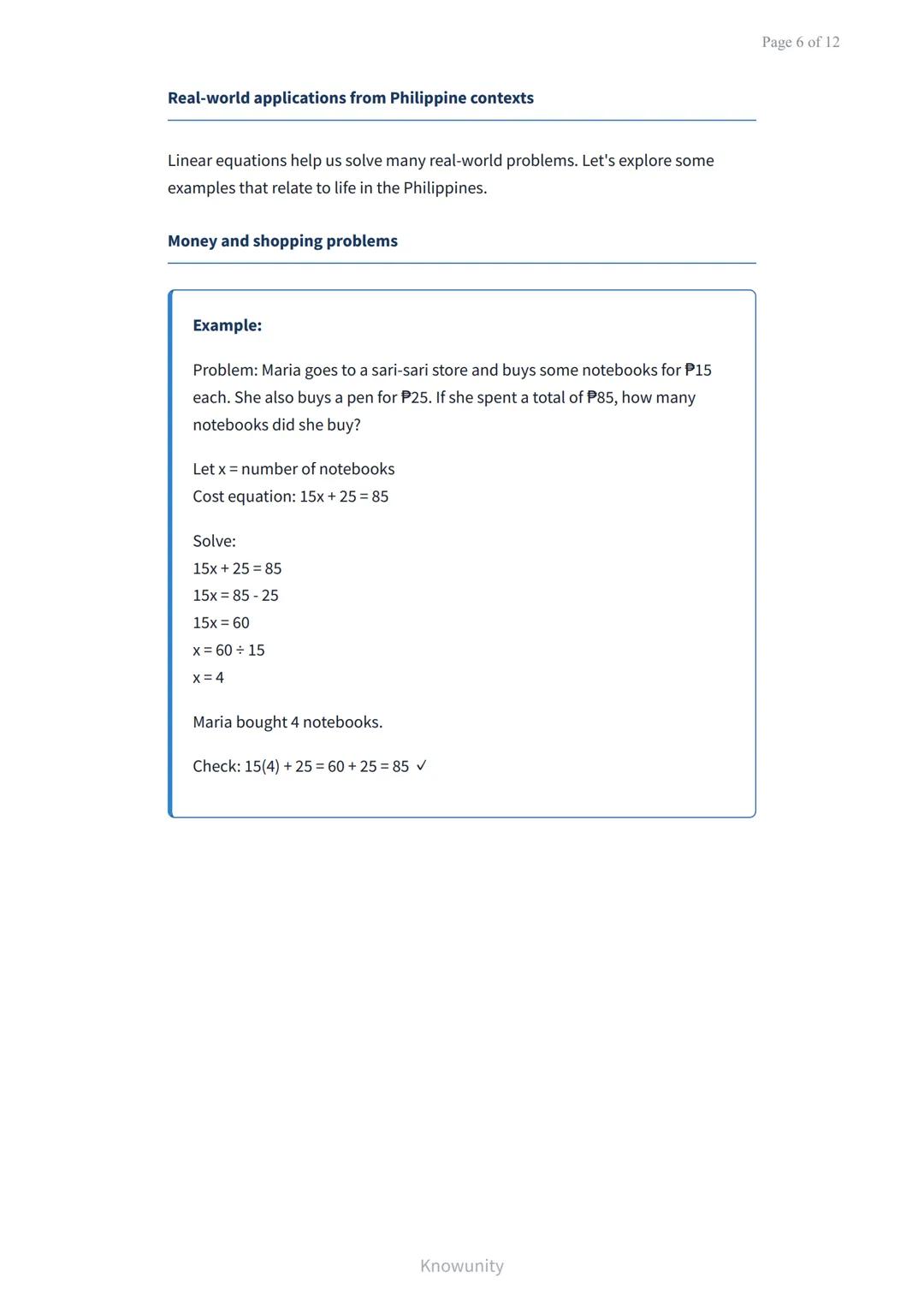 Solving linear equations in one variable - step by step guide
Master techniques for solving linear equations with one
variable
What you will