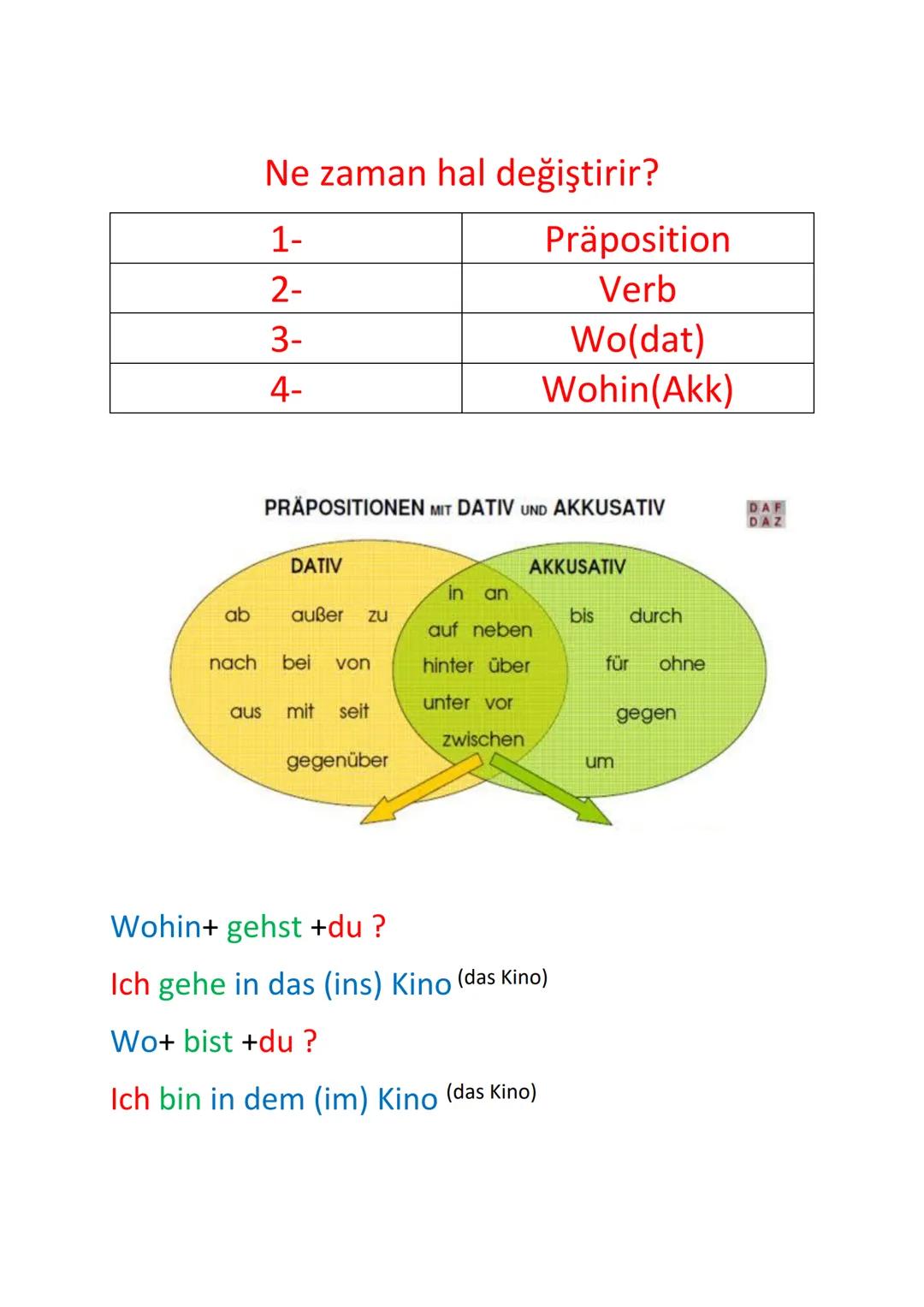 AKKUSATIV - DATIV
Akkusativ: -İ Hali
S+V+O....
Ayşe öğrenciyi arıyor.
Ayşe sucht den Student
NOM(Yalın hal)
AKK(-i hali)
Der
K/M/D/-ein
den
