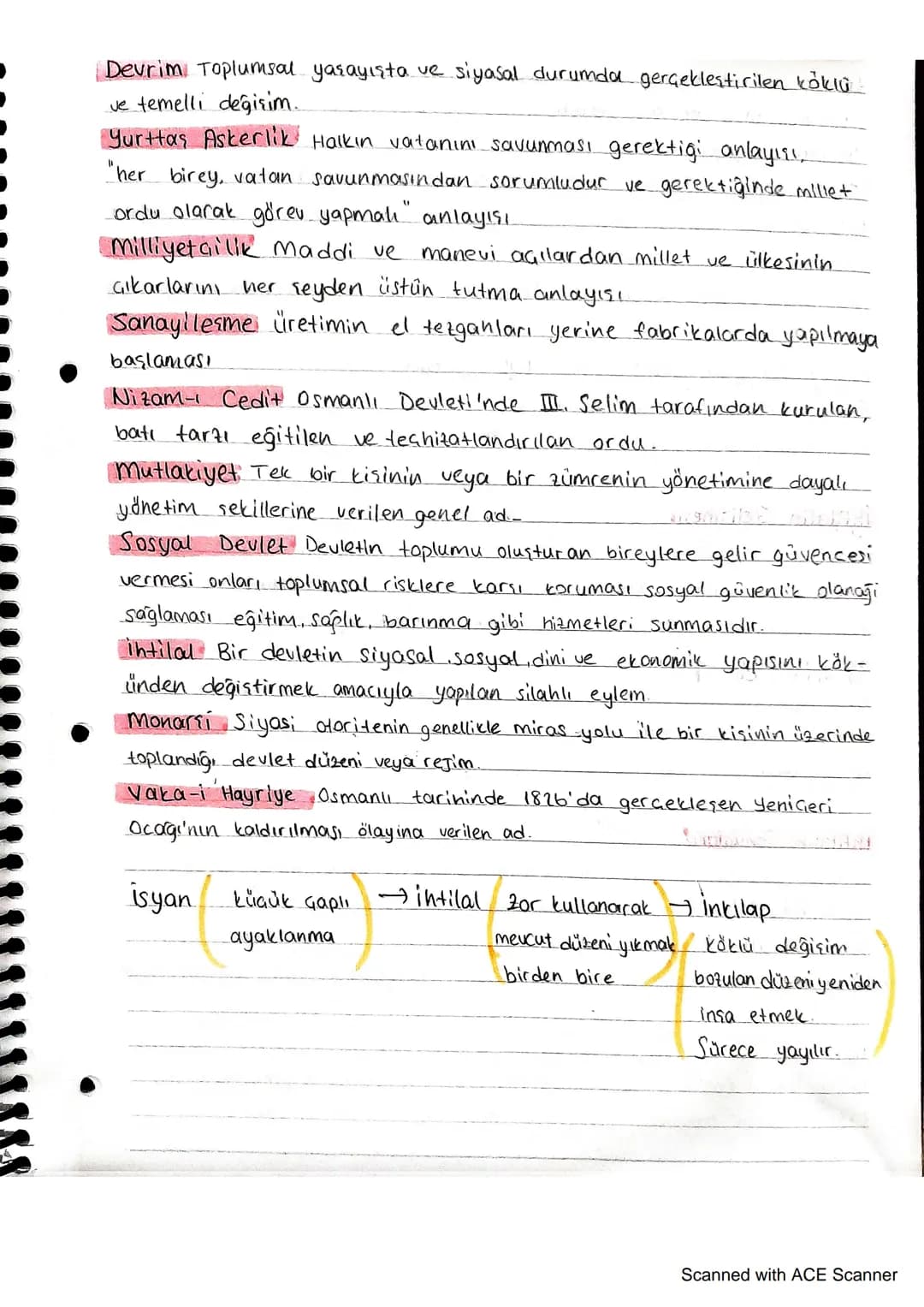 Devrim Toplumsal yarayışta ve siyasal durumda gerçekleştirilen köklü
ve temelli değirim.
Yurttas Askerlik Halkın vatanını savunması gerektiğ