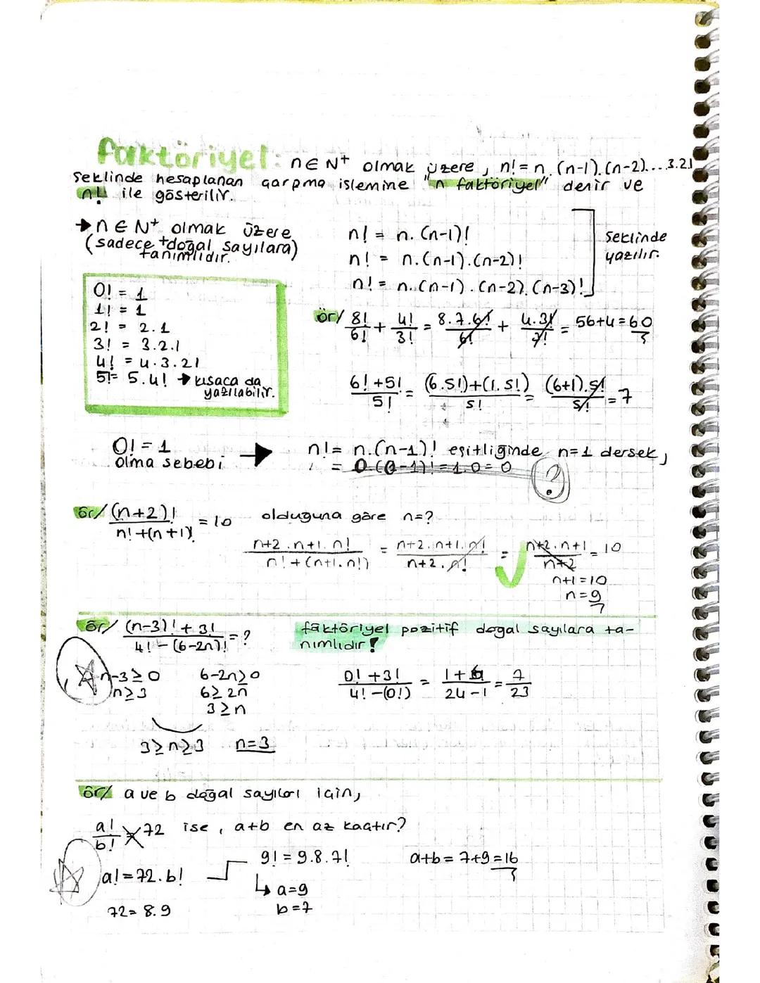 Faktöriyel: Konu Anlatımı ve Örnek Çözümler