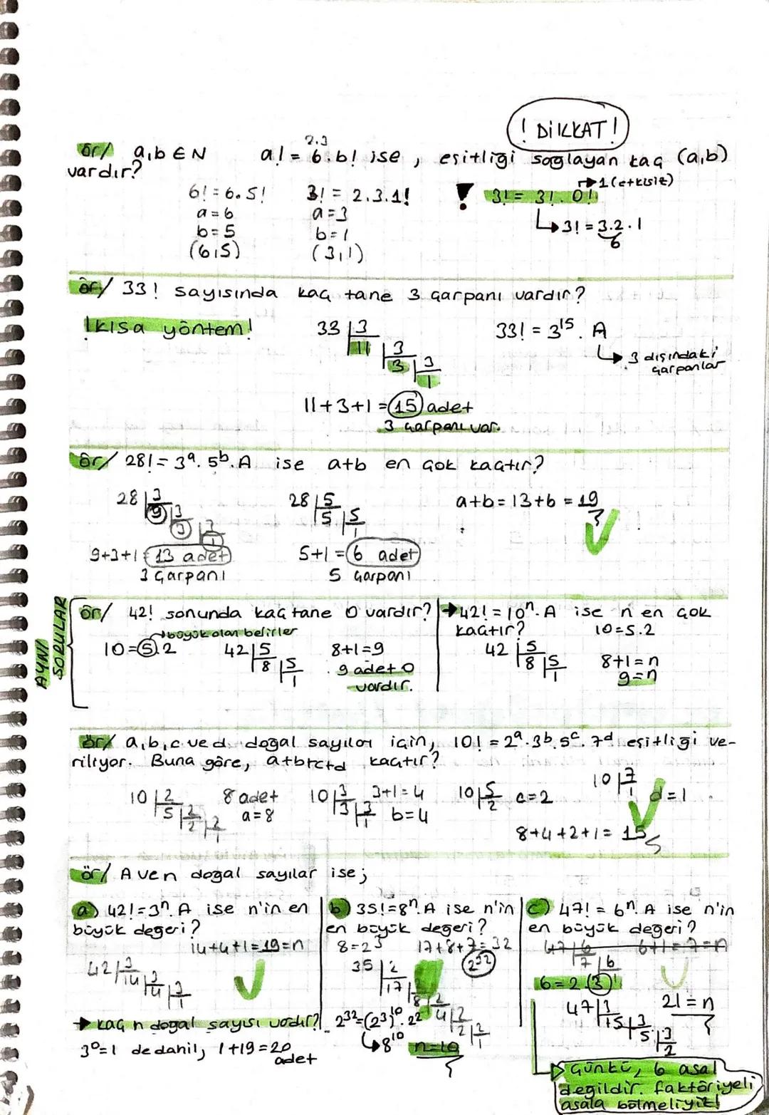 faktöriyel: nEN+ olmak üzere, n!= n. (n-1). (n-2)...3.2.
Seklinde hesaplanan
ile gösterilir...
ne N
Garpma islemine "A faktöriyel" denir ve
