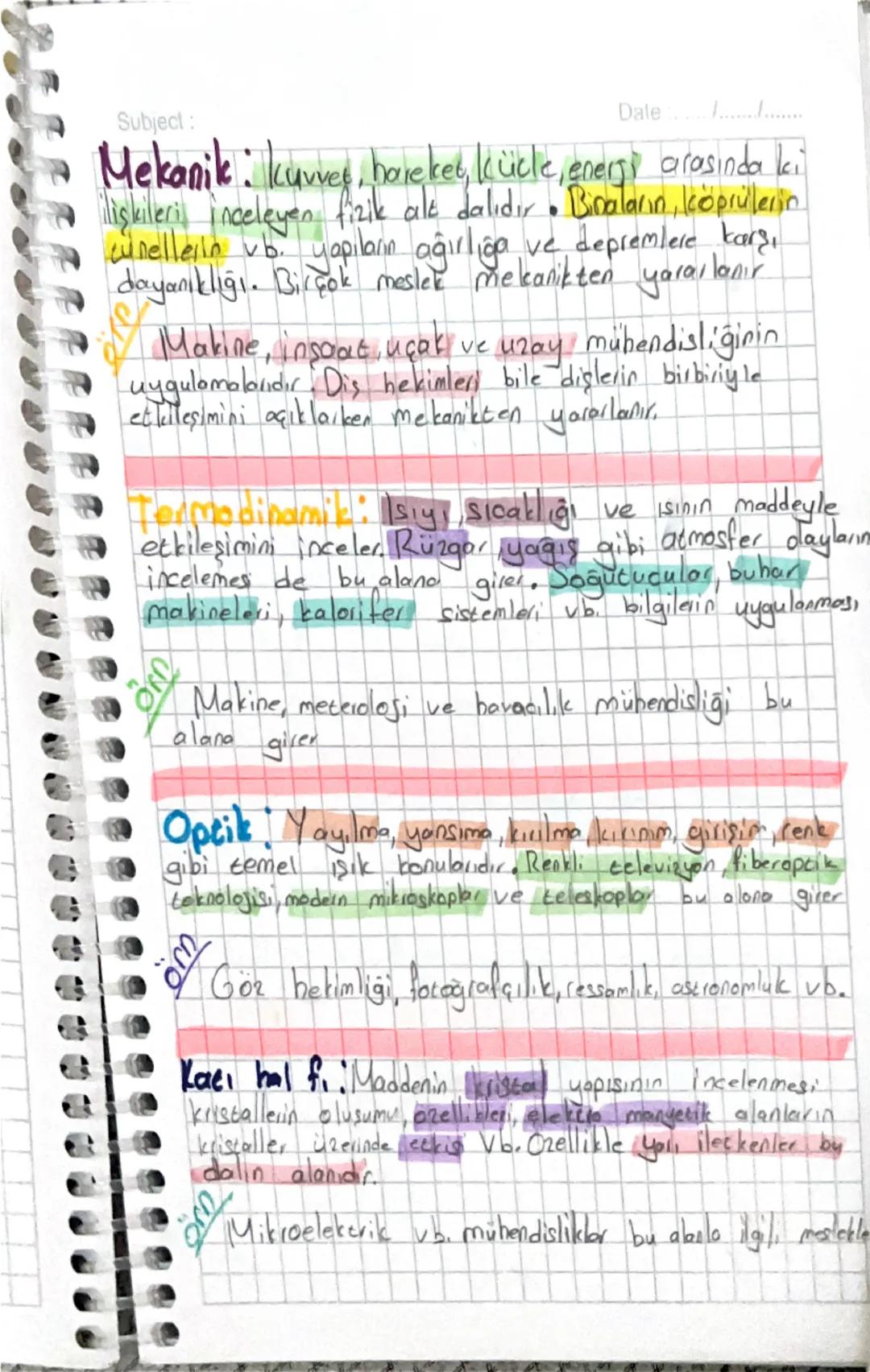 Subject:
Date
# opcik
*   Işığın orcondati corronsborini incelen bilindic
*   602 kusurların tedavisinde, gözlük kullanımı, gökkuşağı
oluşma