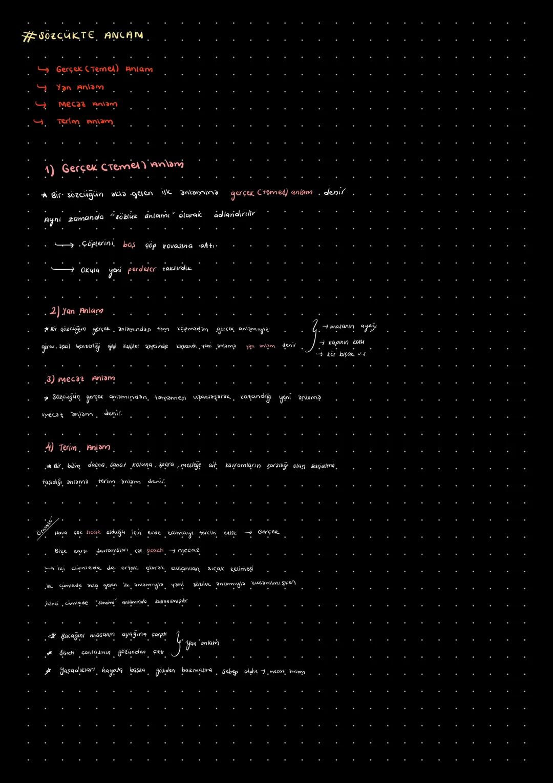 #SÖZCÜKTE ANCAM
- Gerçek (Temel) Aniam
- Yan Anlam
- mecaz anlam
- Terim Anlam

1) Gerçek (Temel) Anlam

A Bir sözcüğün akla gelen isk anlam