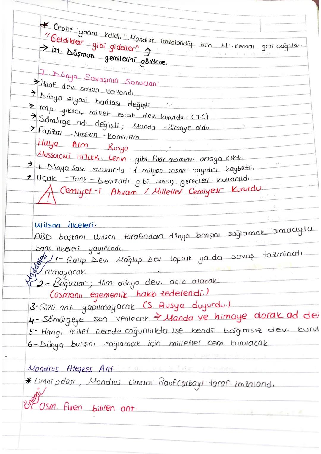 # I. DÜNYA SAVAŞI
1914 - 1918

Temel Sebep:

1-fransız ihtilali Milliyetçilik

2-Sanayi inkılabı sömürge yarışı

↓

Pazar ve hammade arayışı