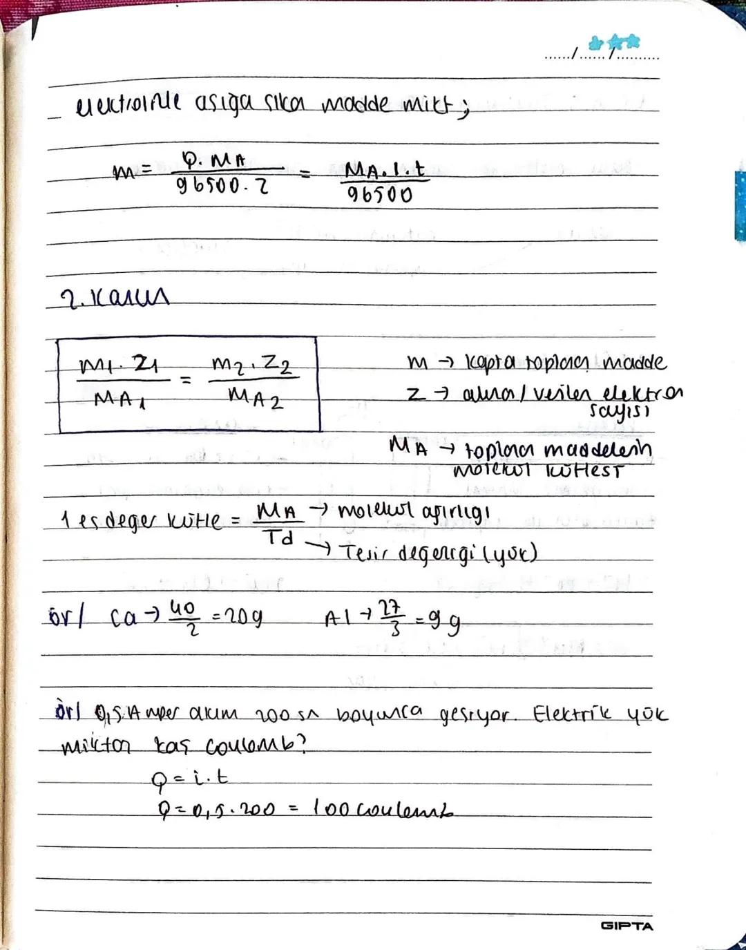 ELEKTROUZ
elektrik enerj. kimyasal erej

galvnik hüve

elektroliz

Cu
2
anot
katot
кают
onot
Epil = 1,1 V
Epil=1.1vita boyok akım
veilmeli.
