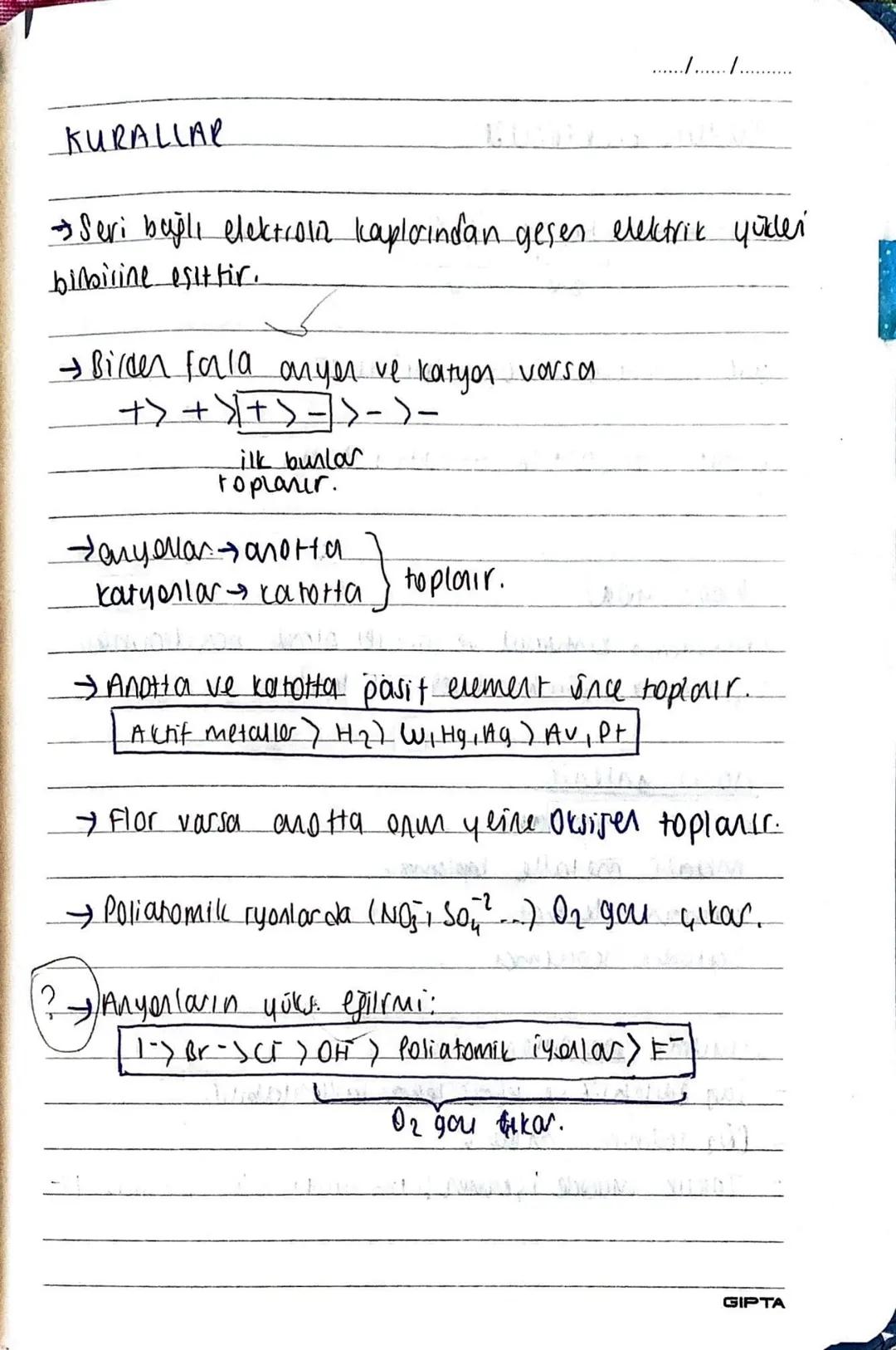 ELEKTROUZ
elektrik enerj. kimyasal erej

galvnik hüve

elektroliz

Cu
2
anot
katot
кают
onot
Epil = 1,1 V
Epil=1.1vita boyok akım
veilmeli.
