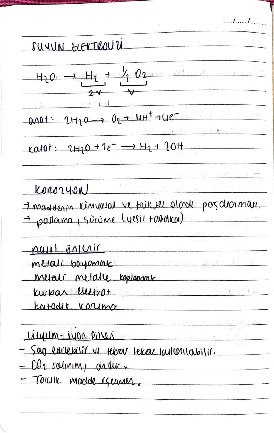ELEKTROUZ
elektrik enerj. kimyasal erej

galvnik hüve

elektroliz

Cu
2
anot
katot
кают
onot
Epil = 1,1 V
Epil=1.1vita boyok akım
veilmeli.
