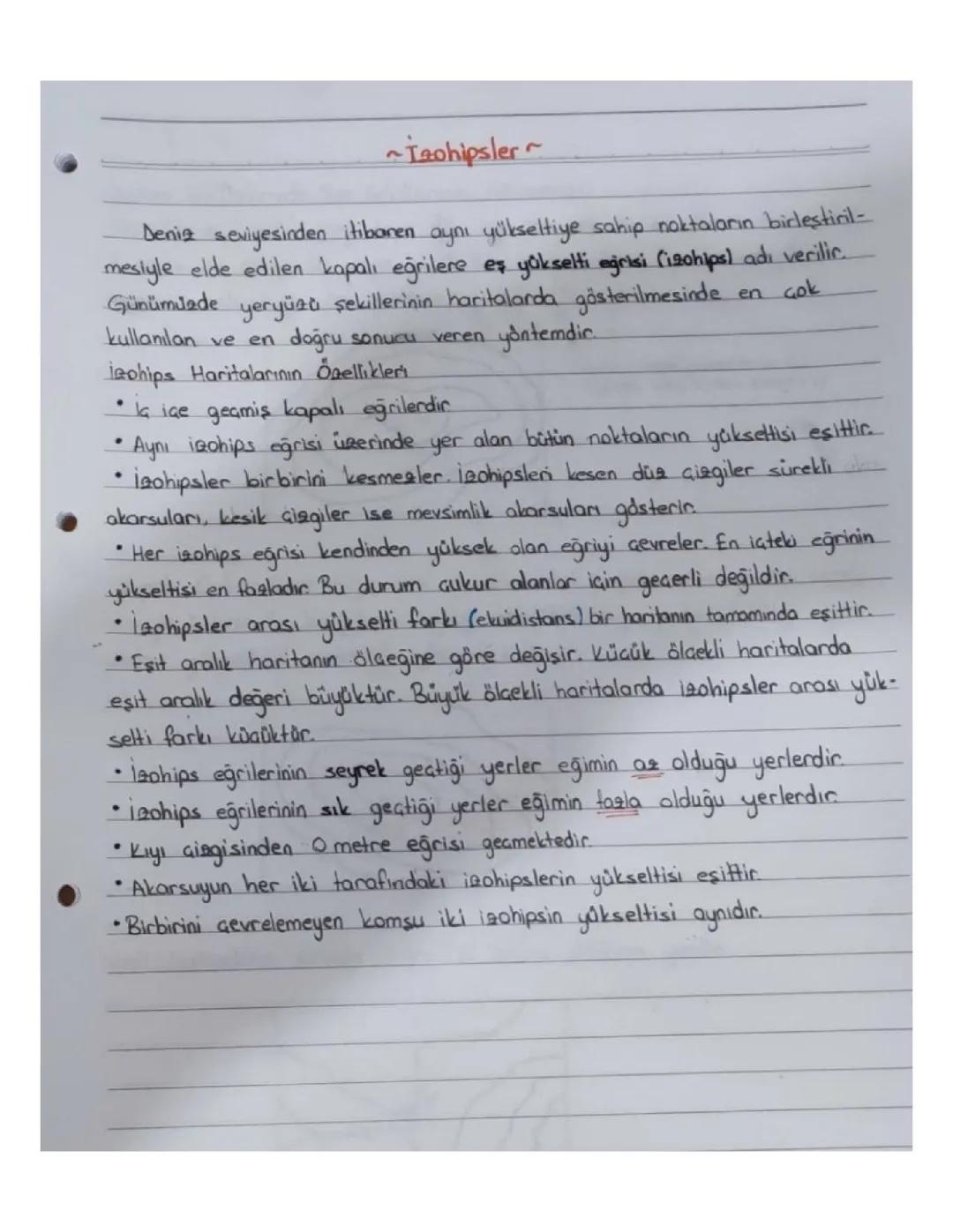 COĞRAFYA İZOHİPSLER