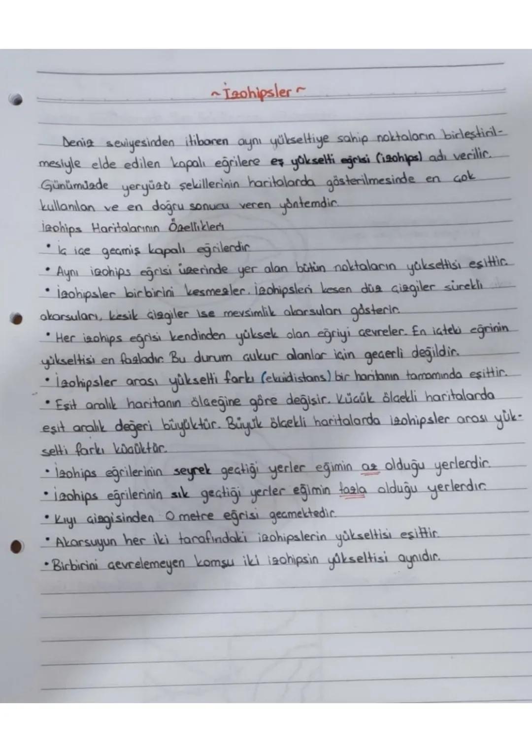 Taohipsler
Deniz seviyesinden itibaren aynı yükseltiye sahip noktaların birleştiril
mesiyle elde edilen kapalı eğrilere eş yükselti eğrisi (