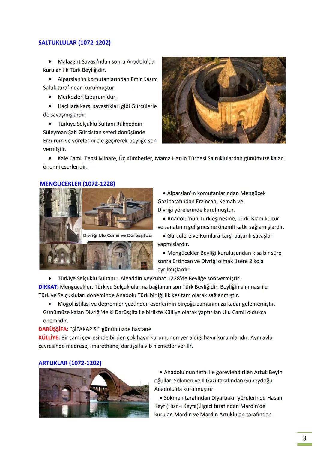 1. ÜNİTE: YERLEŞME VE DEVLETLEŞME SÜRECİNDE SELÇUKLU
TÜRKİYE'Sİ
KONU 1: TÜRKLERDEN ÖNCE ANADOLU'NUN DURUMU VE İLK TÜRK AKINLARI
TÜRKLERDEN Ö