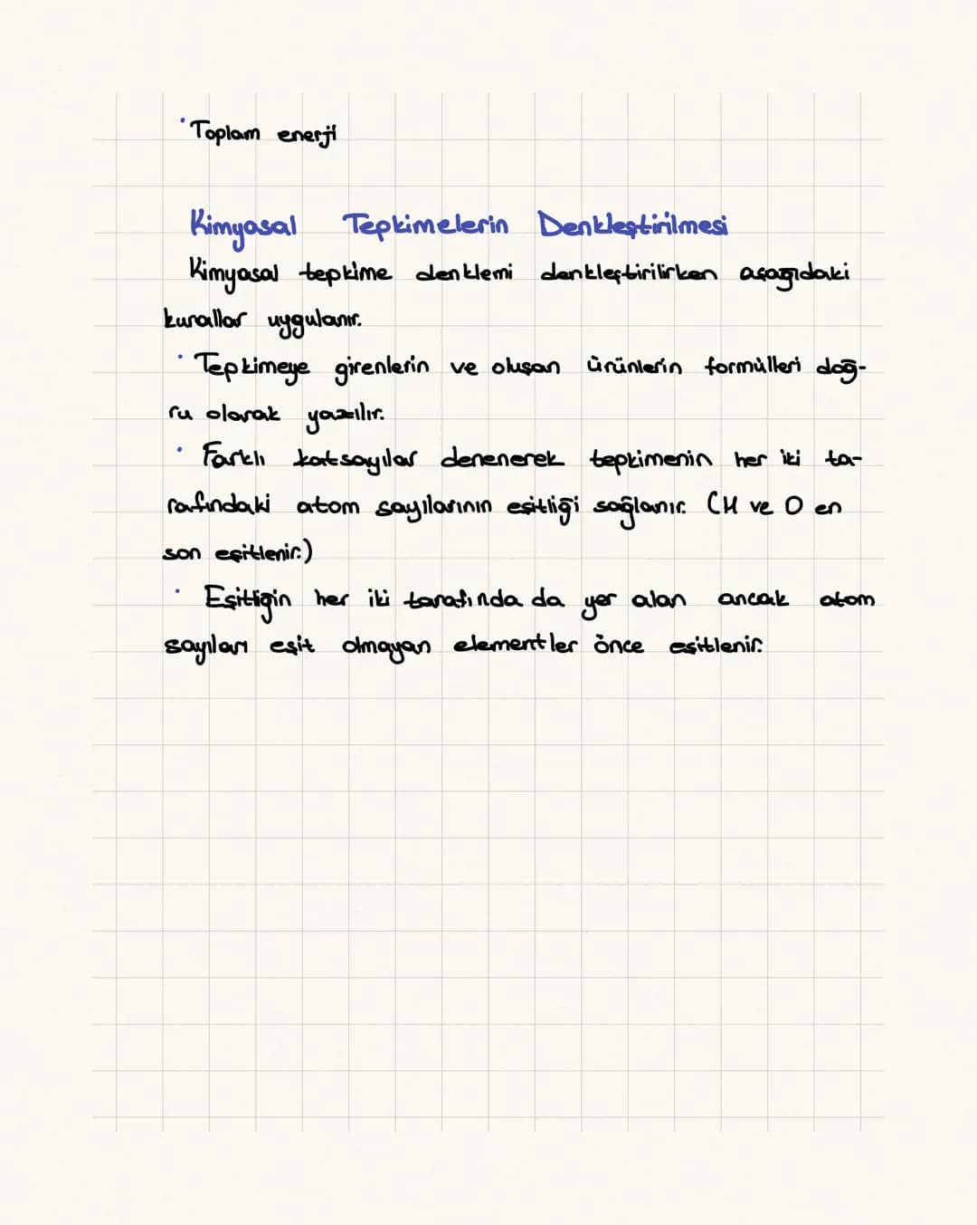 -Khimyasal Tepkimeler-
Kimyasal tepkime, bir veya daha fazla
maddenin yeni maddelere dönüşmesine denir.
Kimyasal bir tepkimenin gerçekleştiğ