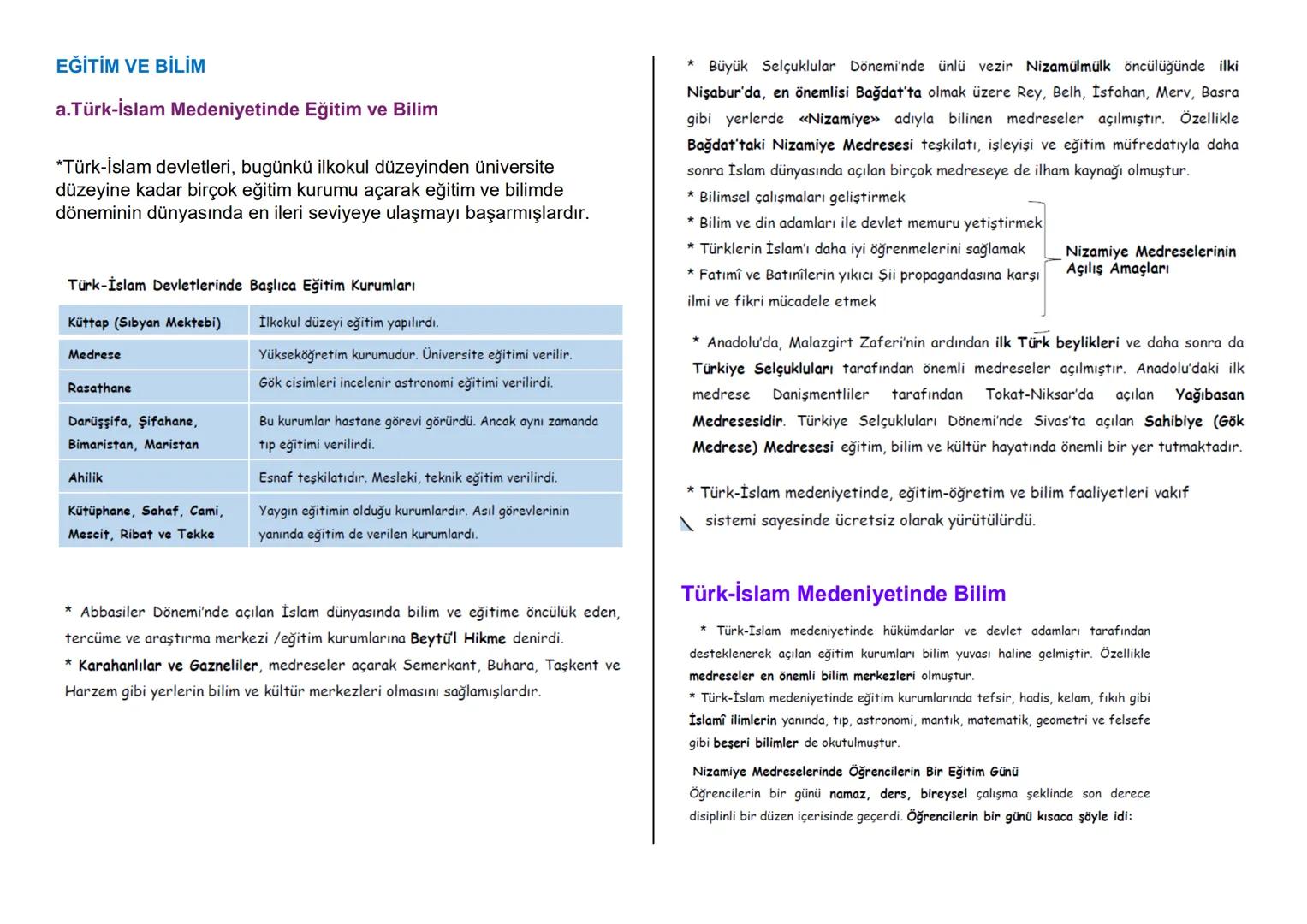 TARİH DERS NOTLARI

1.ÜNİTE: TÜRKİSTAN'DAN TÜRKİYE'YE (1040-
1299)

Türklerin İslamiyet'i Kabulü Ve İlk Türk-İslam Devletleri

TÜRKLERİN İSL