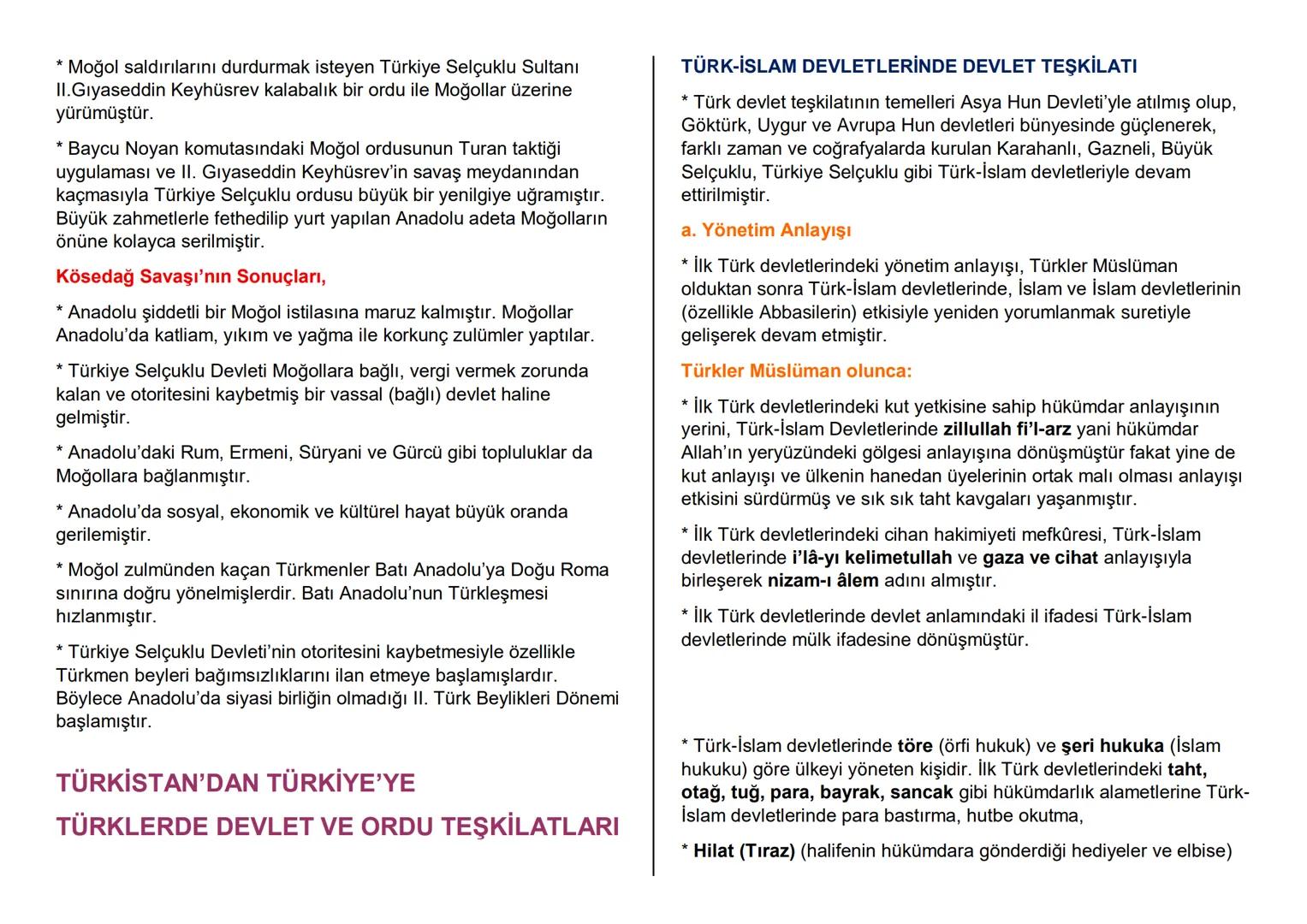 TARİH DERS NOTLARI

1.ÜNİTE: TÜRKİSTAN'DAN TÜRKİYE'YE (1040-
1299)

Türklerin İslamiyet'i Kabulü Ve İlk Türk-İslam Devletleri

TÜRKLERİN İSL