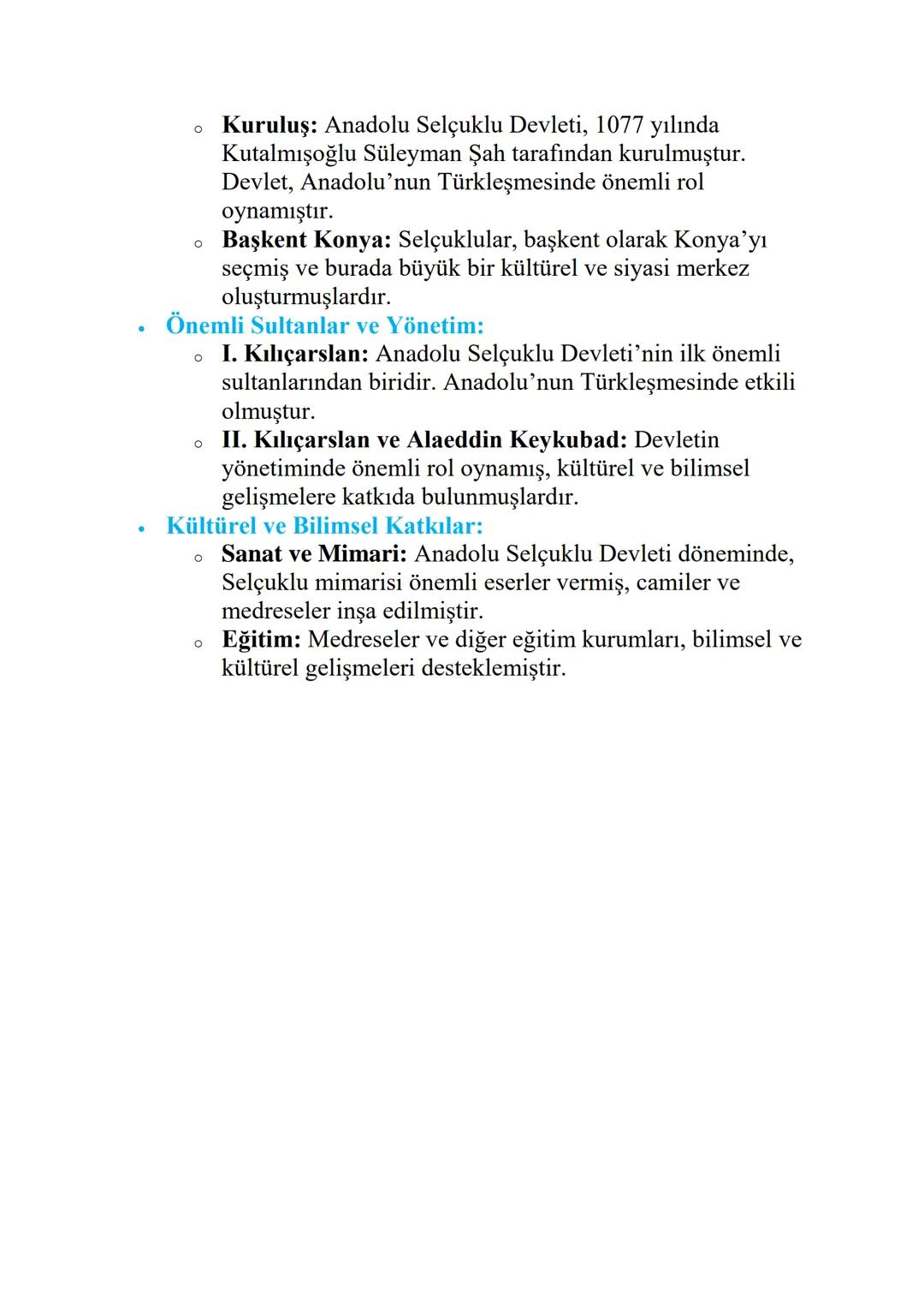 # İLK MÜSLÜMAN TÜRK DEVLETLERİ

1. Karahanlılar (840-1212)

*   Kuruluş ve Yayılma:
    *   Kuruluş: Karahanlılar, 840 yılında, Orta Asya'da