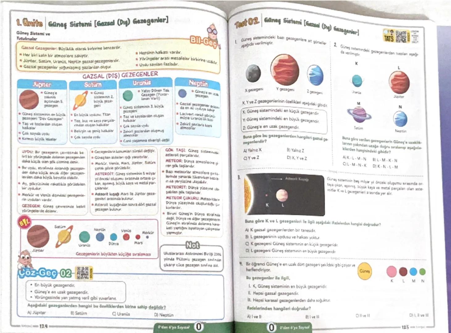 1. Ünite Güneş Sistemi (Karasal (İç) Gezegenler]
Güneş Sistemi ve
Tutulmalar
Gök cismi: Uzayda bulunan cisimlerin her biri
Güneş: Doğal ışık
