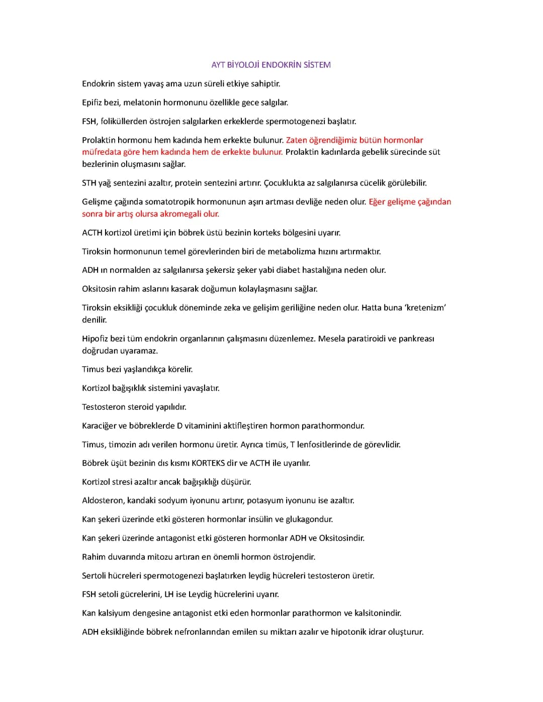 Endokrin Sistem: Hormonlar ve Görevleri - 11. Sınıf Biyoloji