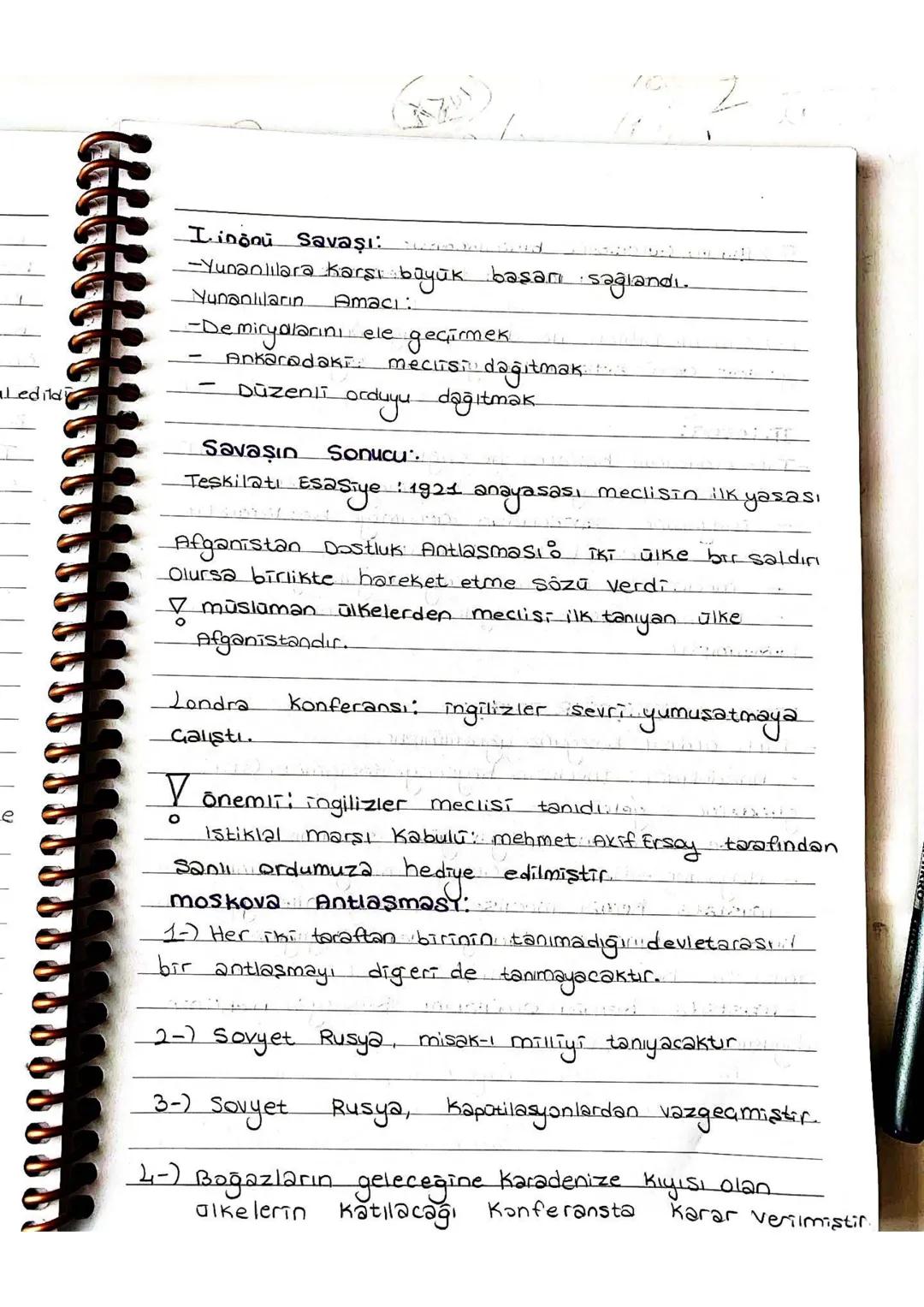 # I inönü Savaşı:
-Yunanlılara karşı büyük başarı sağlandı.
Nunanlıların Amacı:
-Demiryalarını ele geçirmek
- Ankaradaki meclisin dağıtmak
-