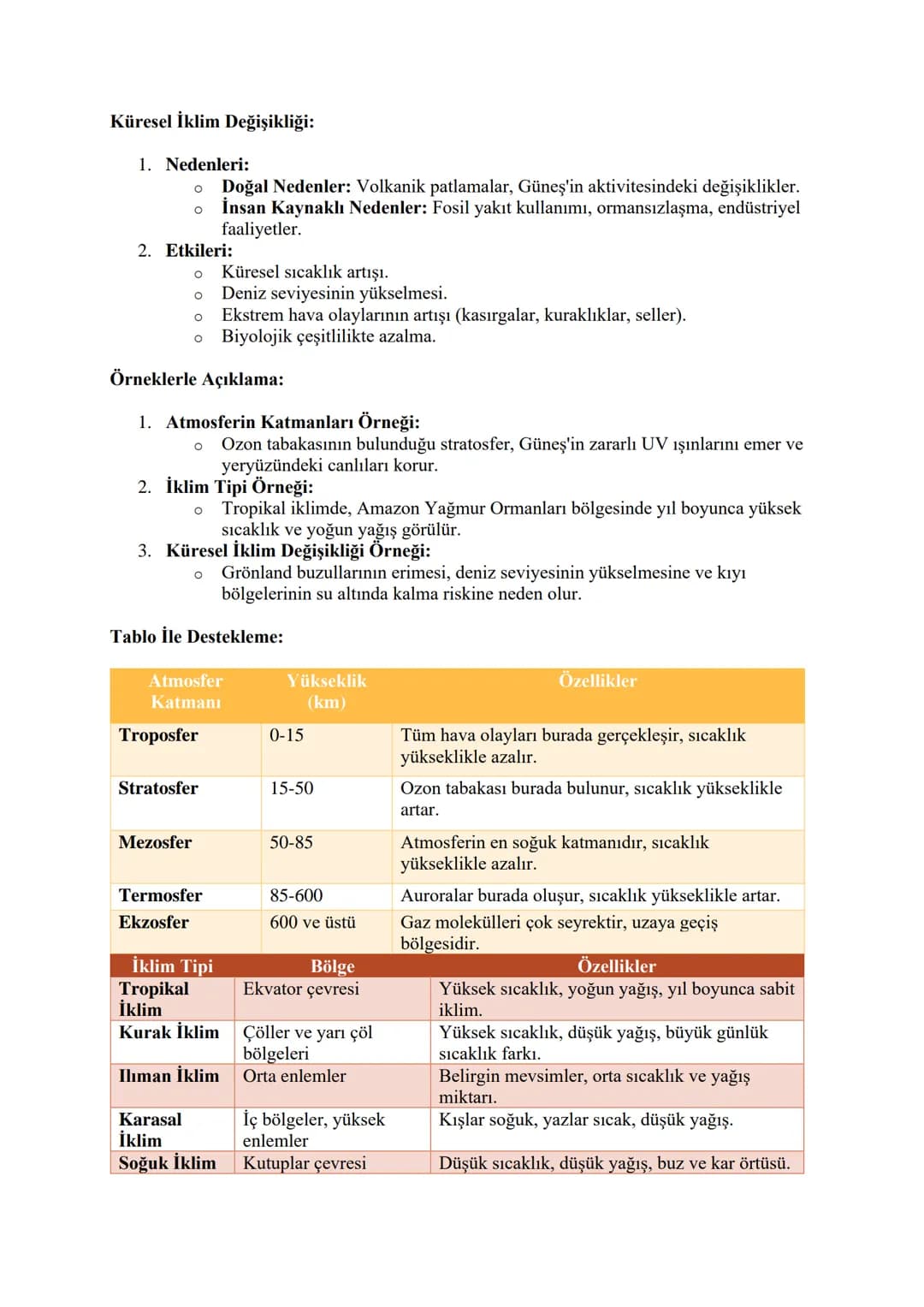 Atmosfer ve İklim
Atmosfer Nedir?
Atmosfer, Dünya'yı saran gaz tabakasıdır ve çeşitli gazlardan, su buharından ve katı
parçacıklardan oluşur