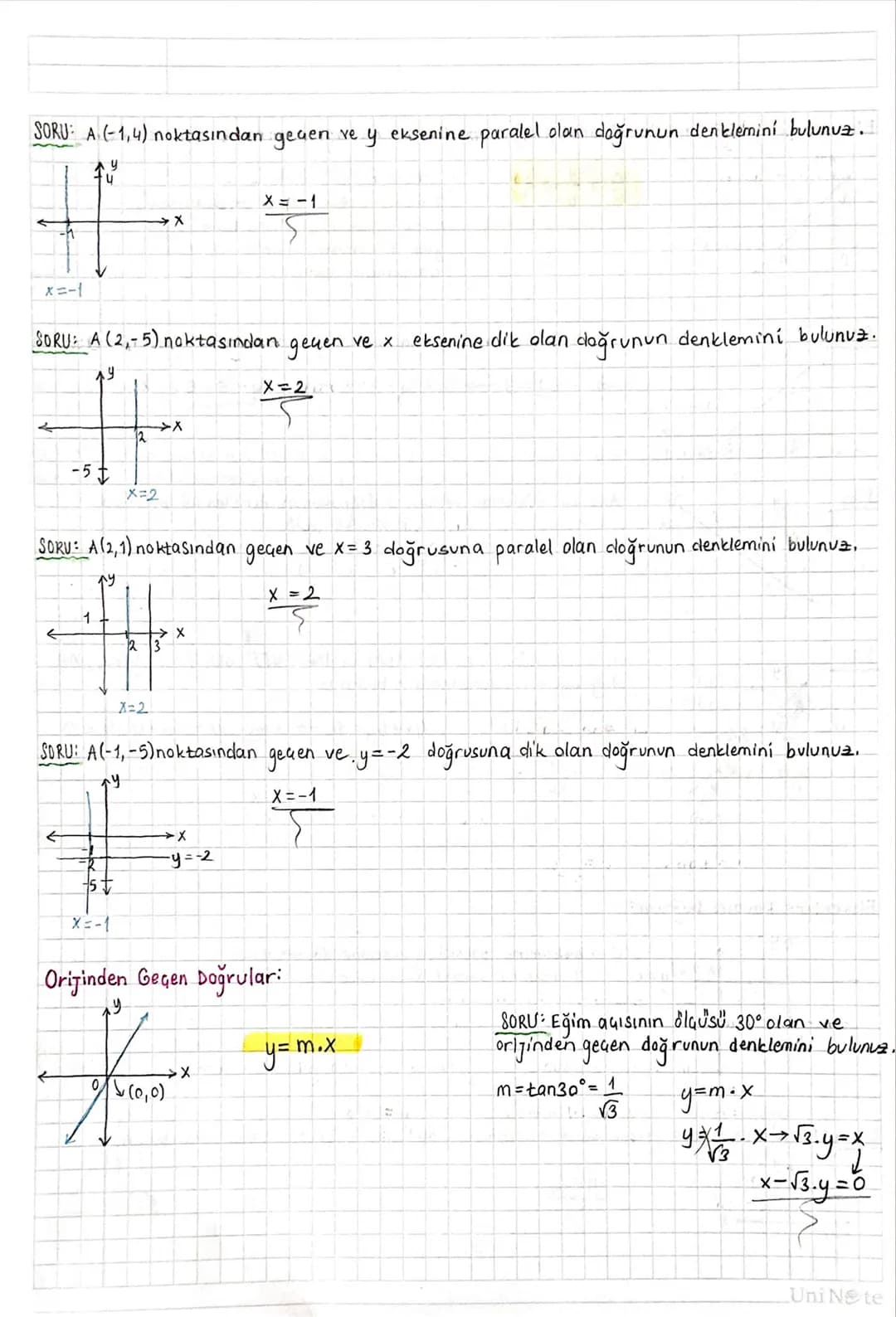 ANALITIK GEOMETRÍ:
Dik Koordinat Sistemi:
Başlangıç noktasında (sıfır) dik kesişen iki reel
say
doğrusunun aluşturduğu siste
me "dik koordin