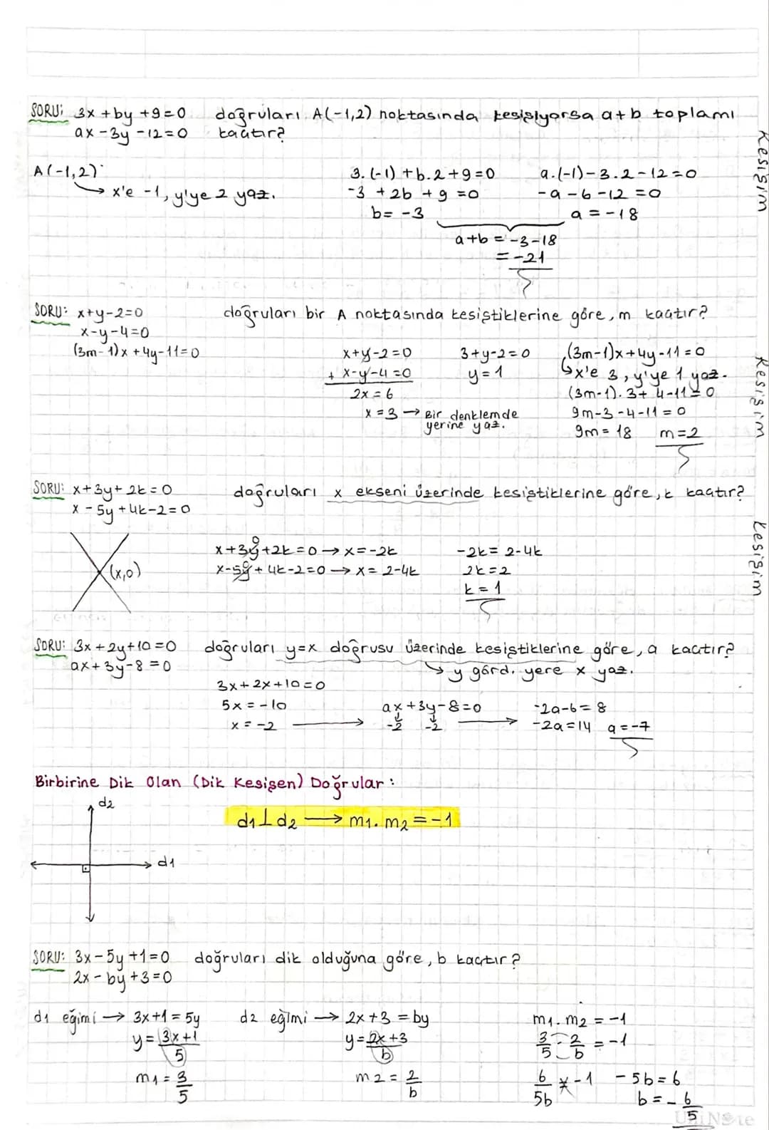 ANALITIK GEOMETRÍ:
Dik Koordinat Sistemi:
Başlangıç noktasında (sıfır) dik kesişen iki reel
say
doğrusunun aluşturduğu siste
me "dik koordin