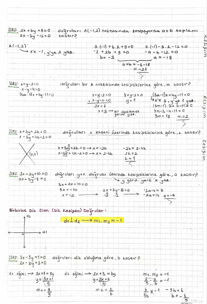ANALITIK GEOMETRÍ:
Dik Koordinat Sistemi:
Başlangıç noktasında (sıfır) dik kesişen iki reel
say
doğrusunun aluşturduğu siste
me "dik koordin