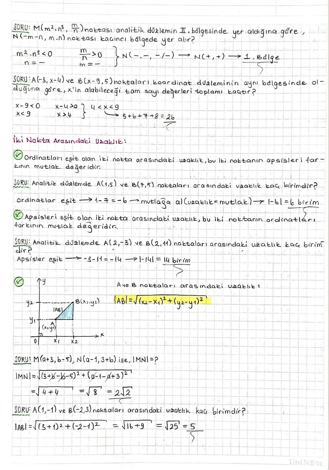 ANALITIK GEOMETRÍ:
Dik Koordinat Sistemi:
Başlangıç noktasında (sıfır) dik kesişen iki reel
say
doğrusunun aluşturduğu siste
me "dik koordin