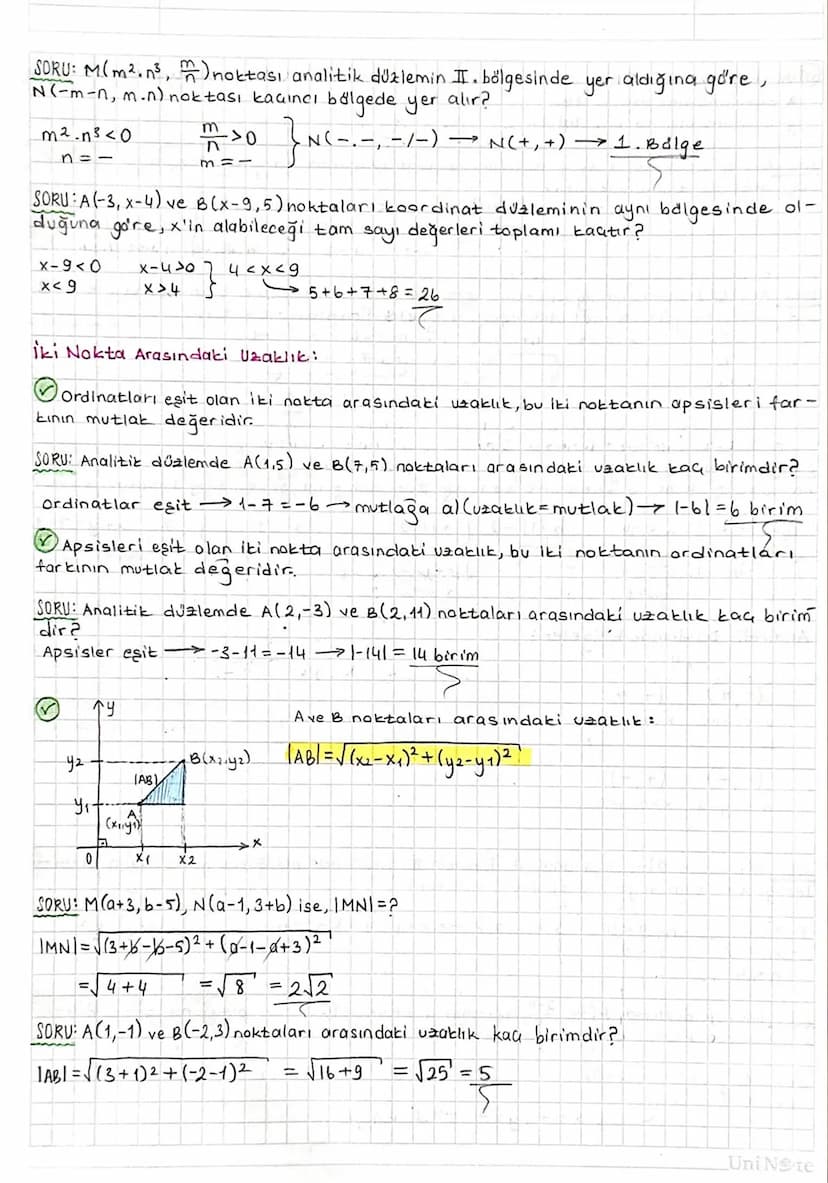 ANALITIK GEOMETRÍ:
Dik Koordinat Sistemi:
Başlangıç noktasında (sıfır) dik kesişen iki reel
say
doğrusunun aluşturduğu siste
me "dik koordin