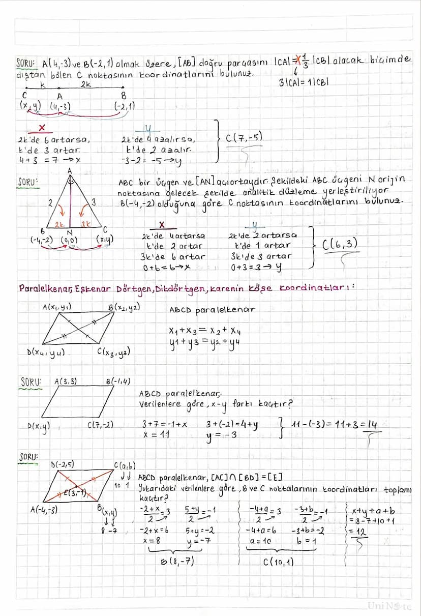 ANALITIK GEOMETRÍ:
Dik Koordinat Sistemi:
Başlangıç noktasında (sıfır) dik kesişen iki reel
say
doğrusunun aluşturduğu siste
me "dik koordin