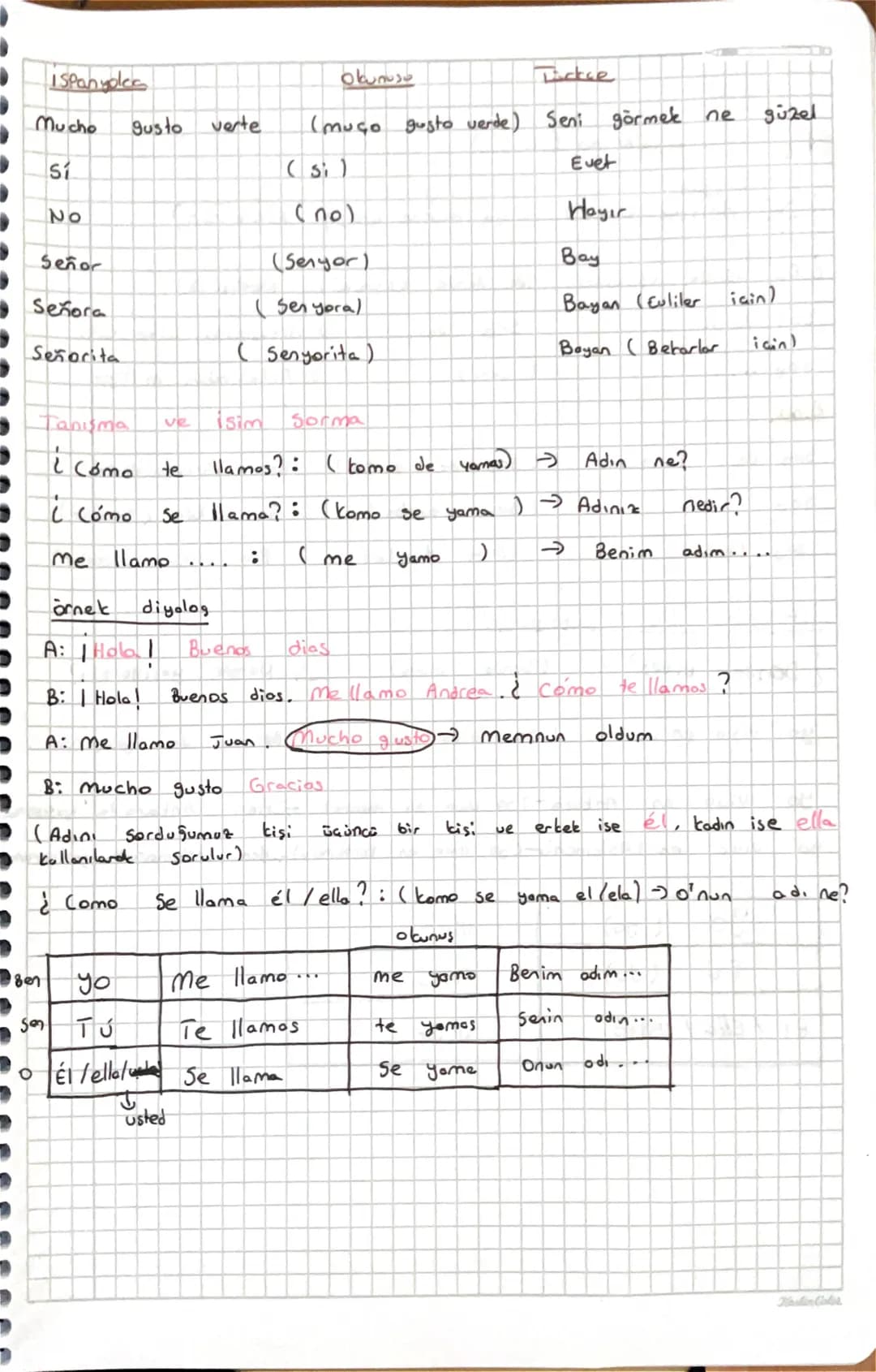 Spanyoka
Otus0
mendira
Este es mentira (Esde es
Turkce
Bu bir yolan
+ Rler vurgul
Aile üyeleri
La
familia
(La familya)
Aile
La madre
(la
mad