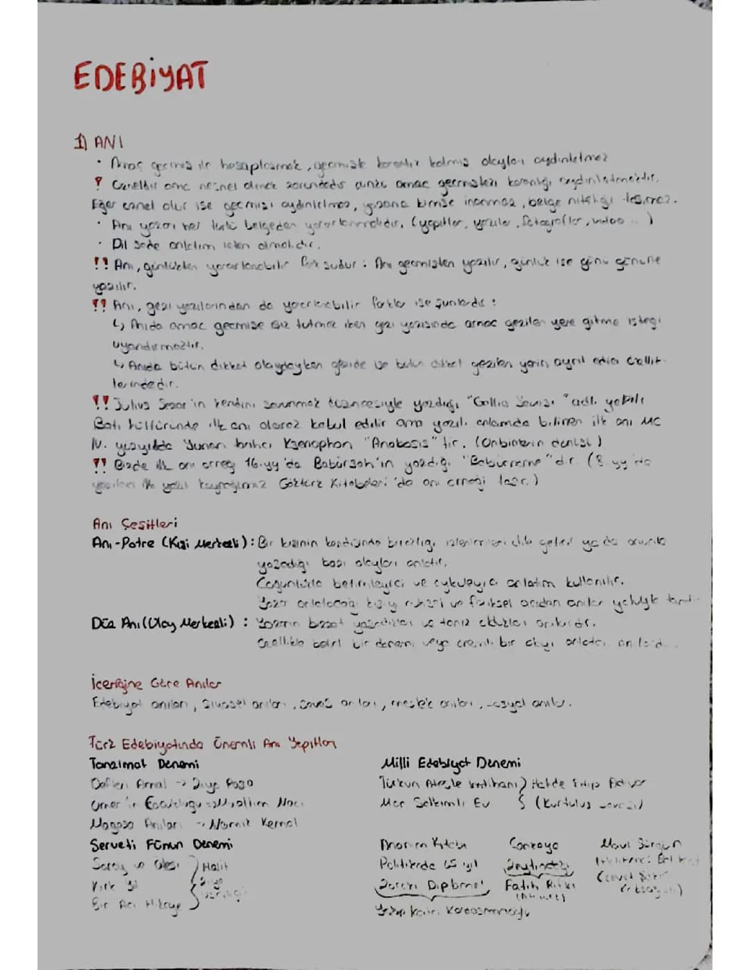 Anı Nedir? Türk ve Dünya Edebiyatında İlk Anı Örnekleri