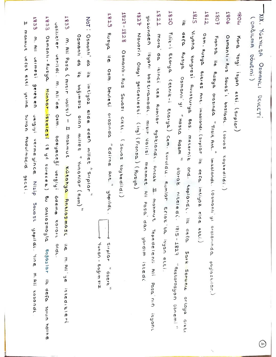 Osmanlı Dağılma Dönemi