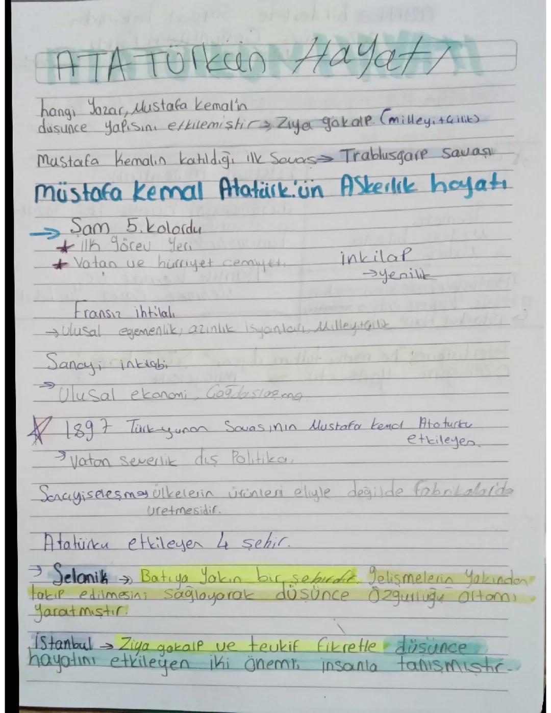 8 sınıf inkilap 1 unite