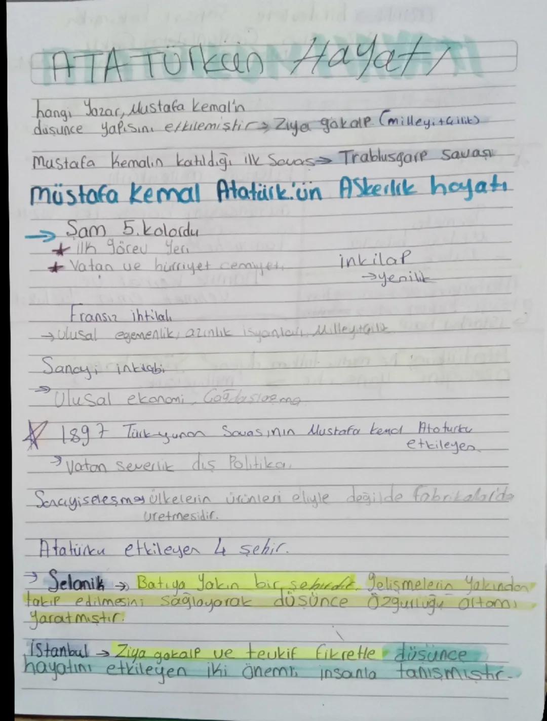 AITA TU Rean Hayat
hangi Yazar, Mustafa kemalin
dusunce yapısın. etkilemiştir Ziya gakalp. (milley, +hilik).
Mustafa Kemalin katıldığı ilk S