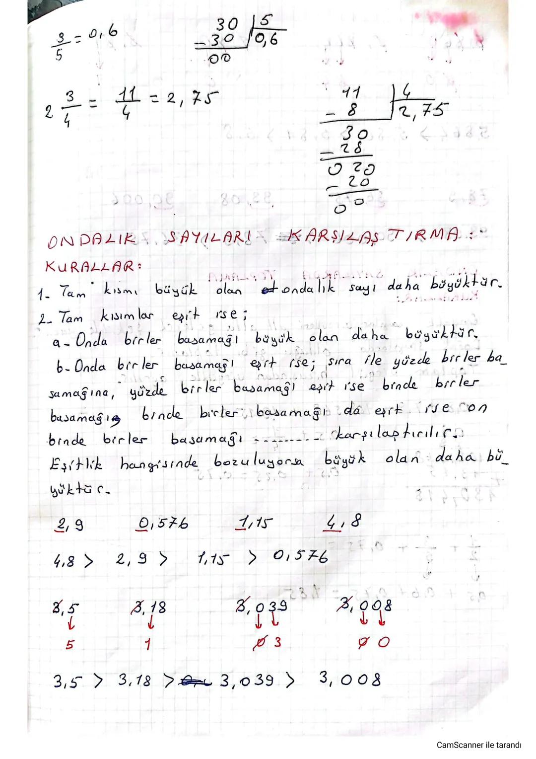 # ONDA LIK SAYILAR

Paydası 10, 100, 1000, 10.000 gibi olan kesir sayıla
rina ondalık kesir denic.

$
\frac{3}{10}
$ $\rightarrow$ ondalık k