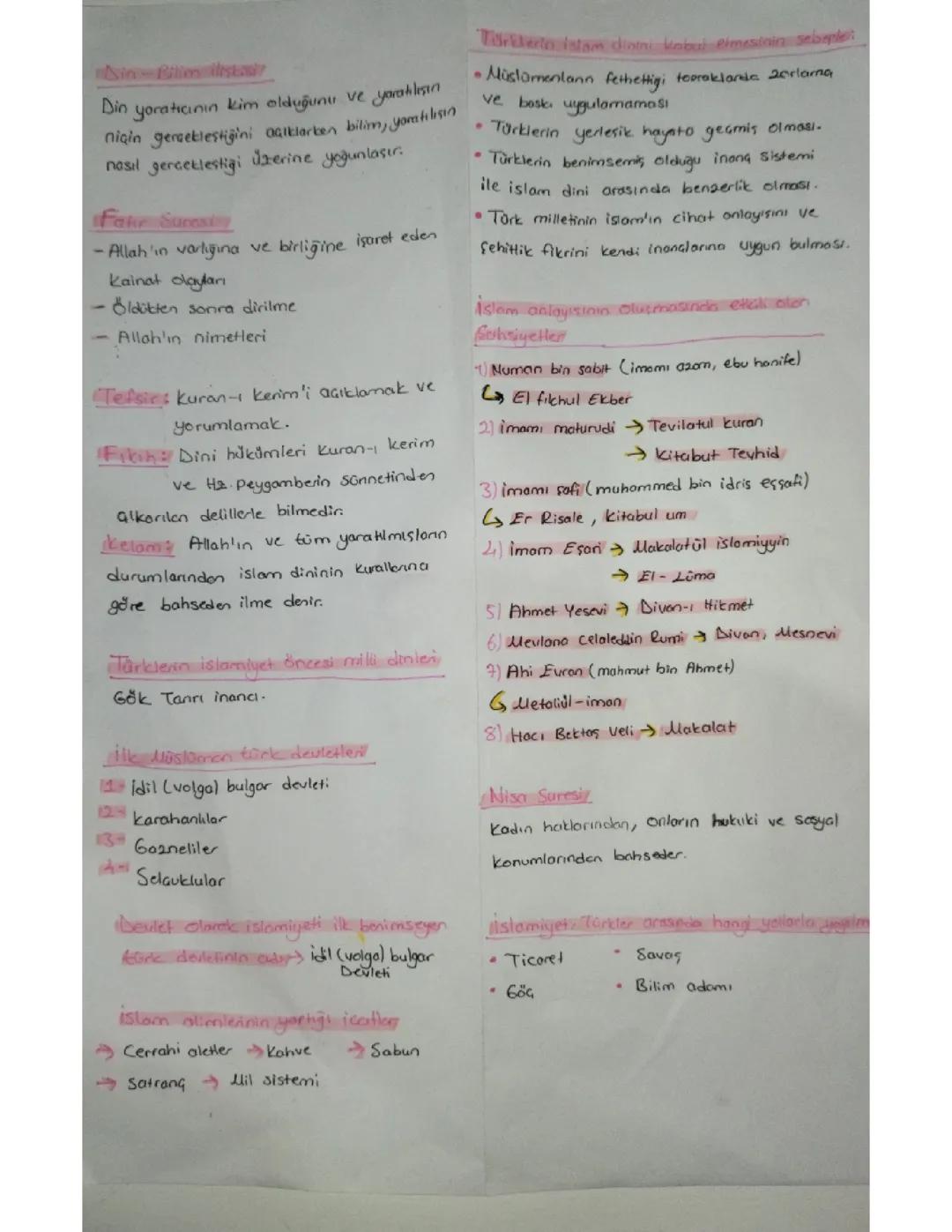 12. Sınıf Din Kültürü 2. Ünite Çalışma Kağıdı