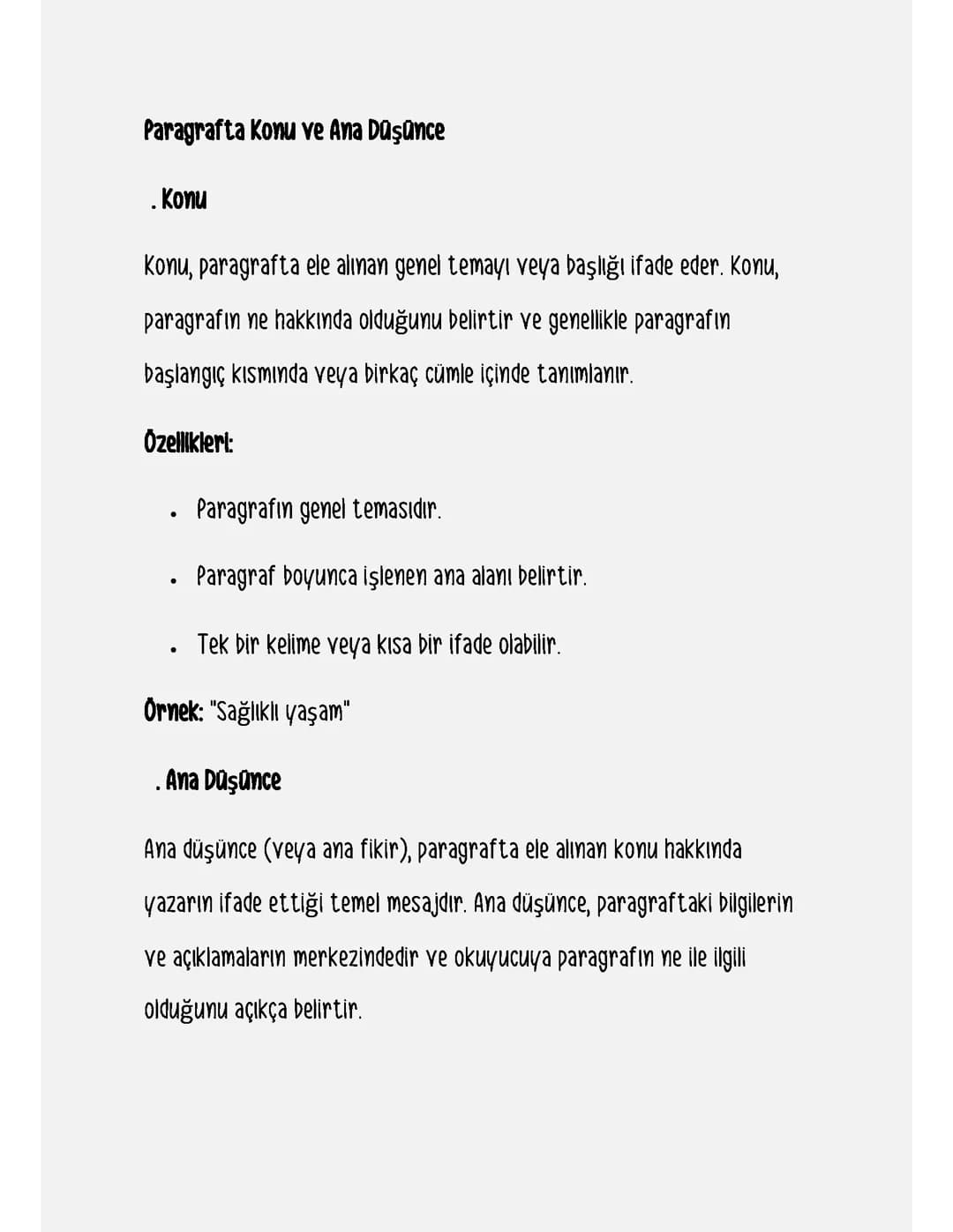 Paragrafta Konu ve Ana Düşünce Nasıl Bulunur? Eğlenceli Taktikler ve Örnekler
