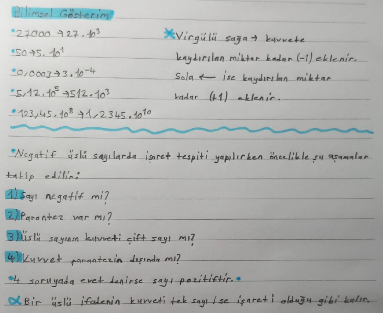 # Bilimsel Gösterim.
*27000 727.103
*50-5.101
*0,00033.10-4
*5,12,10512.103
*123,45.108→1/2345.1010
*Virgülü sağa kuvvete
kaydırılan miktar 