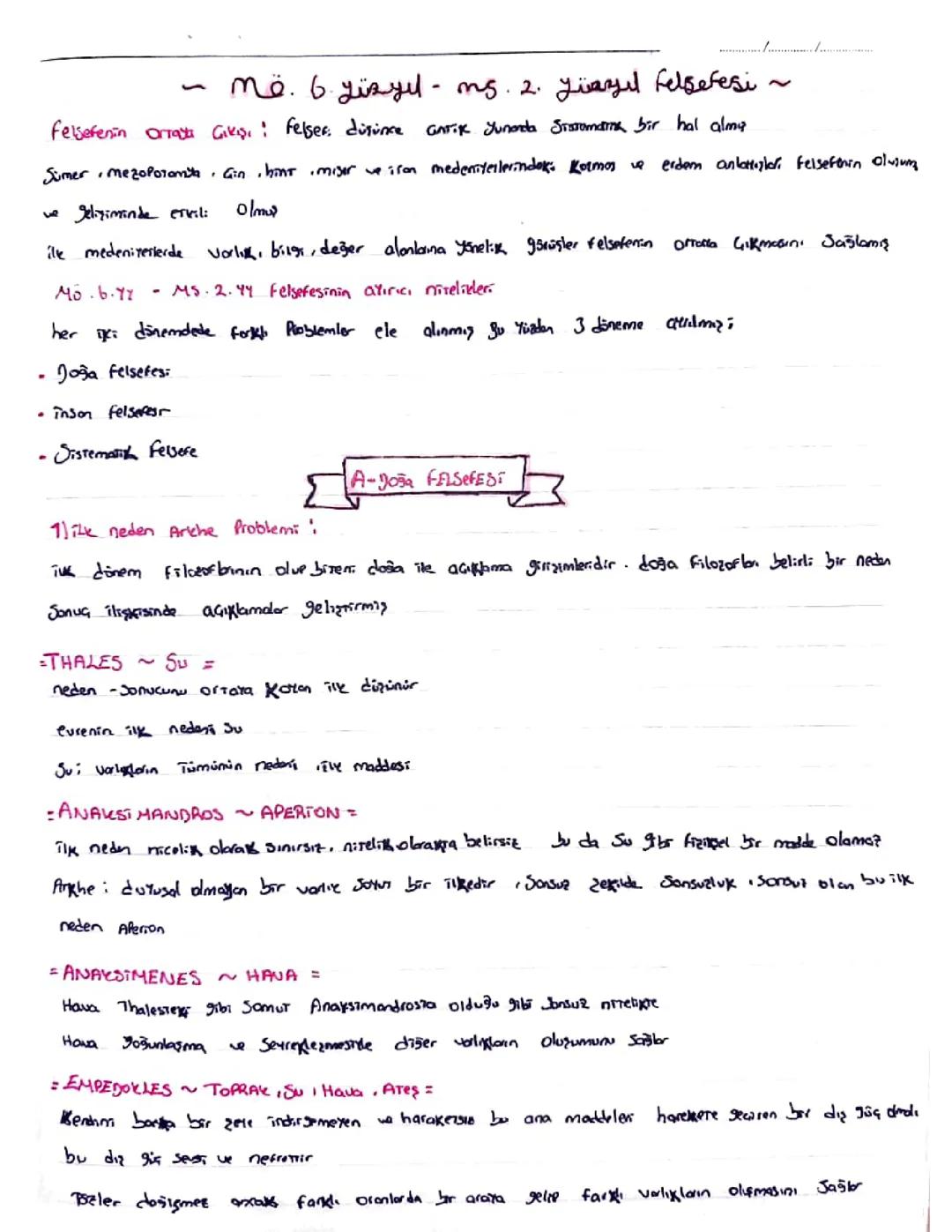 Mö 6. -Ms 2. Yüzyıl felsefesi 