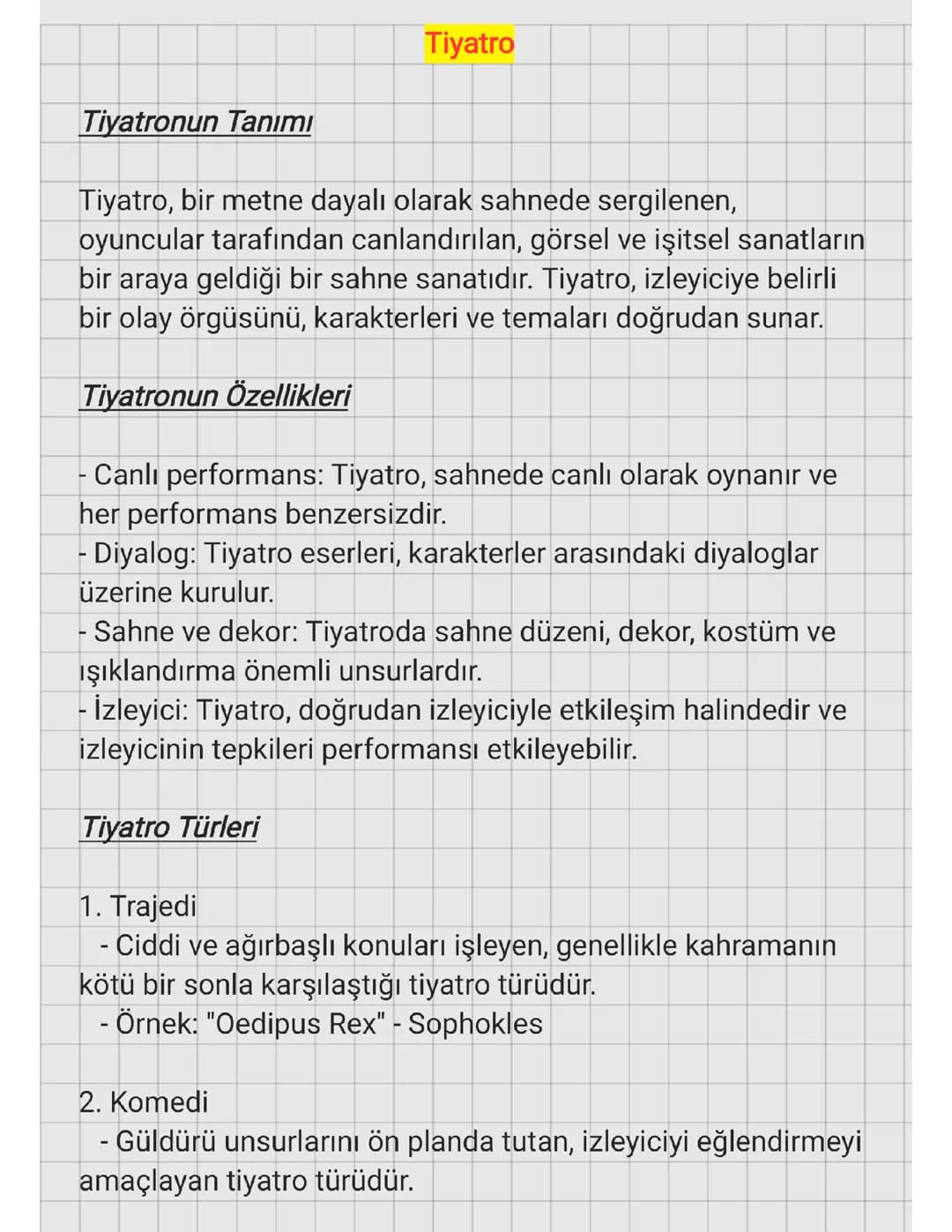 9.SINIF - TİYATRO 