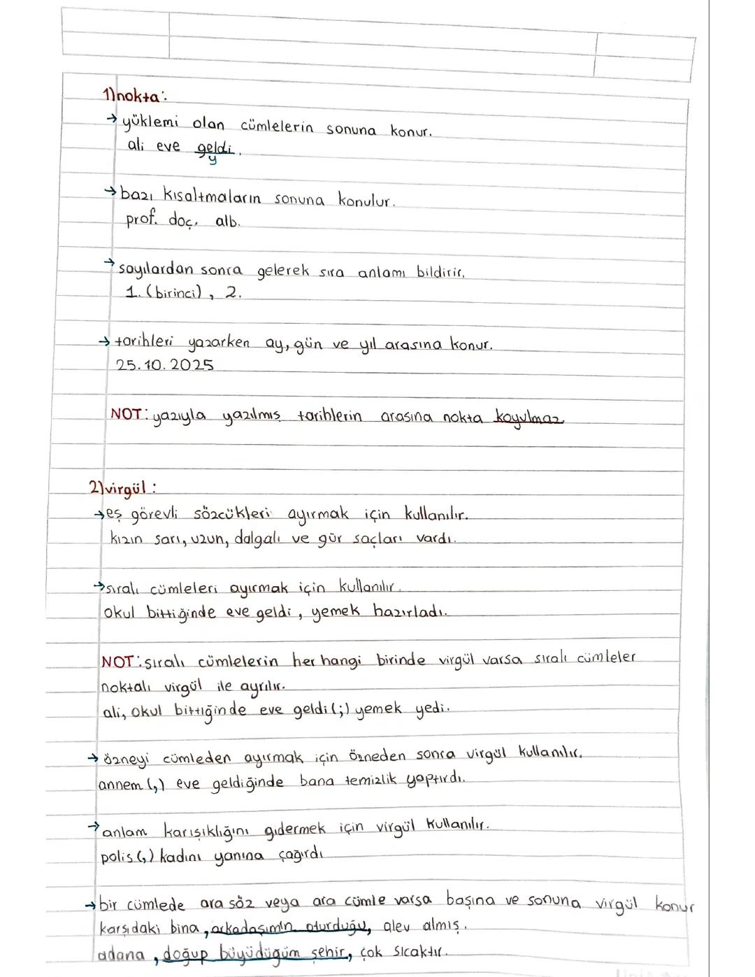 Edebiyat 9.Sınıf Noktalama İşaretleri Ders Notları