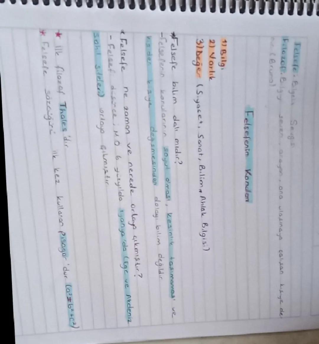 10. Sınıf Felsefe 1.