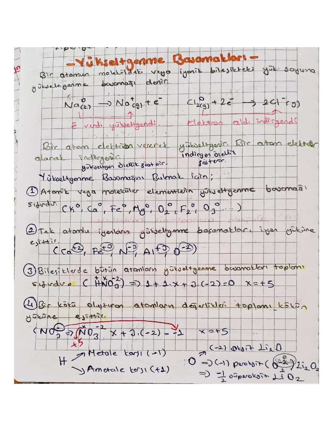 Yükseltgenme basamakları 