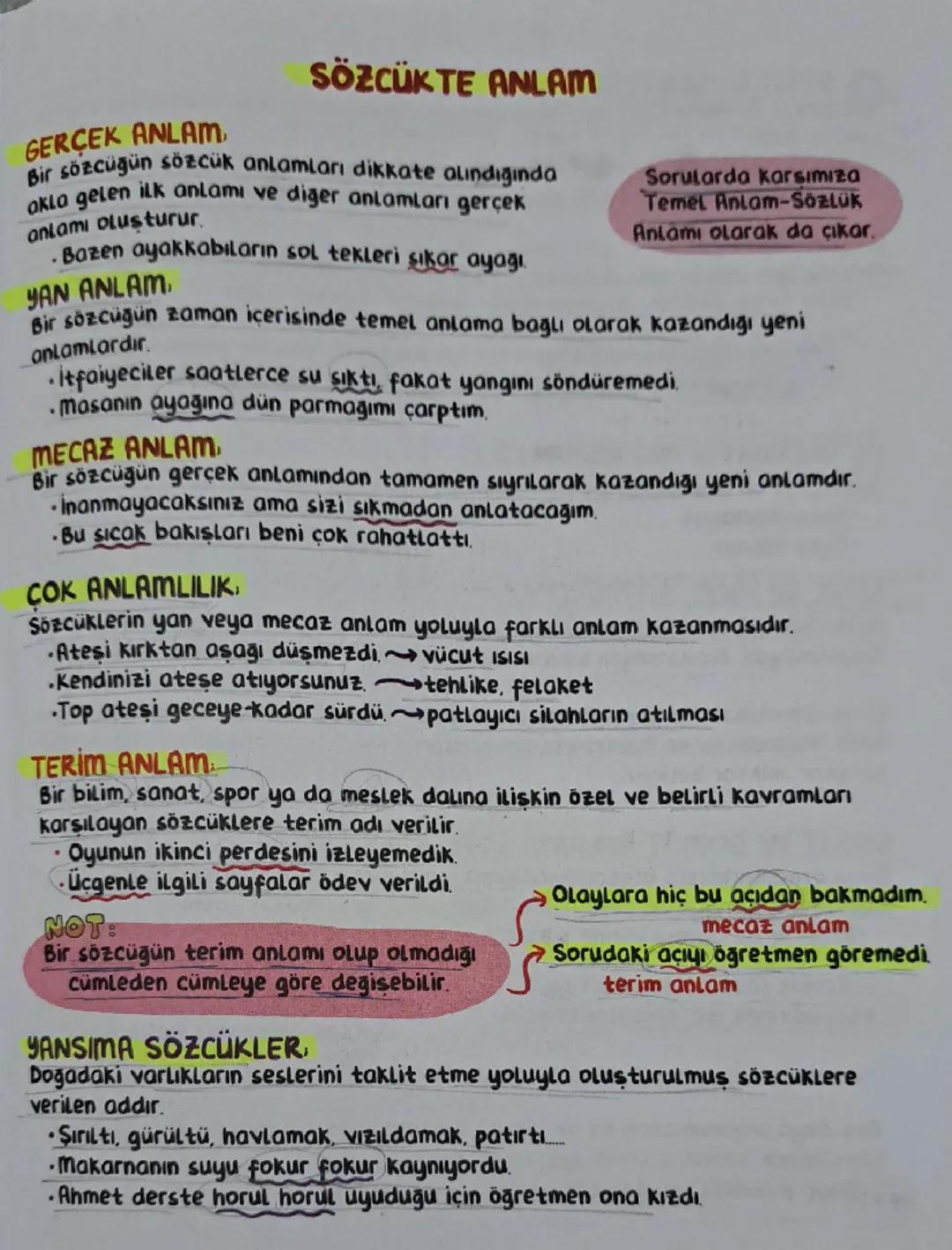 # SÖZCÜKTE ANLAM

GERÇEK ANLAM

Bir sözcüğün sözcük anlamları dikkate alındığında
akla gelen ilk anlamı ve diğer anlamları gerçek
anlamı olu