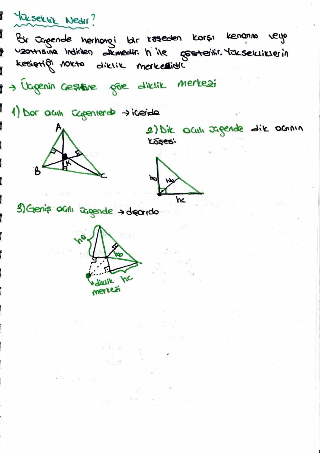 Üagen de Yükseklik
Bir Doğru Parçasının Orta Dikmesi
[AB] doğru porGosının orto
dik
noktasından geçen ve CABI
ye
Olar doğruys, [AB]nin orto 